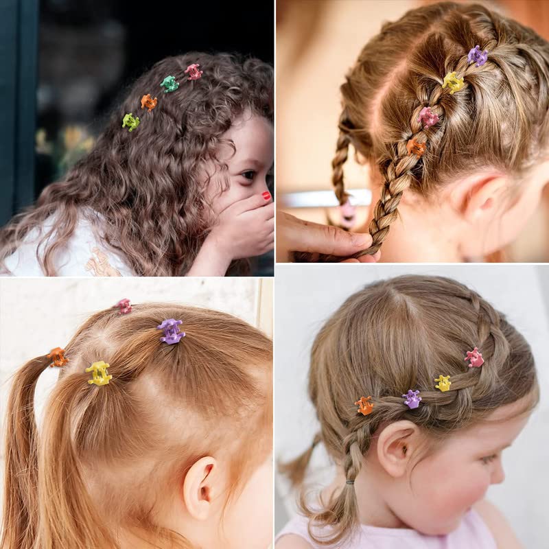 Shidara Mini Flower Hair Claw Clips - Small Colorful Acrylic Hair Pins Barrettes for Women, Teens & Kids (30-Piece Set) | School, Party & Everyday Hair Accessories