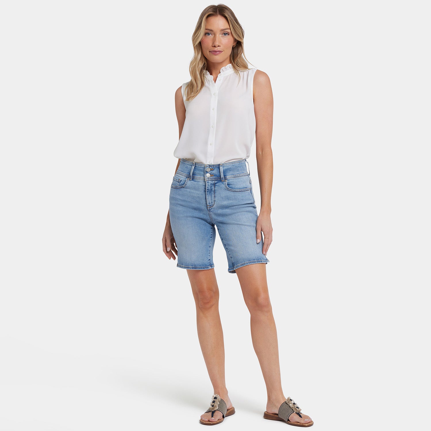 Ella Denim Shorts for Women - High Waisted Stretch Jean Shorts - Comfortable & Stylish Summer Fashion - Perfect for Beach, Travel, and Casual Outings