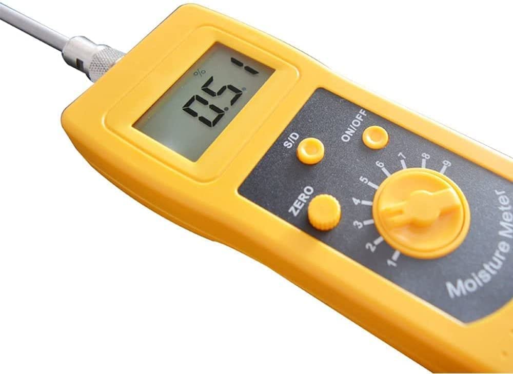 Digital LCD Sand Moisture Tester Meter - Accurate Silt & River Sand Moisture Content Analyzer for Construction, Landscaping & Agriculture Use