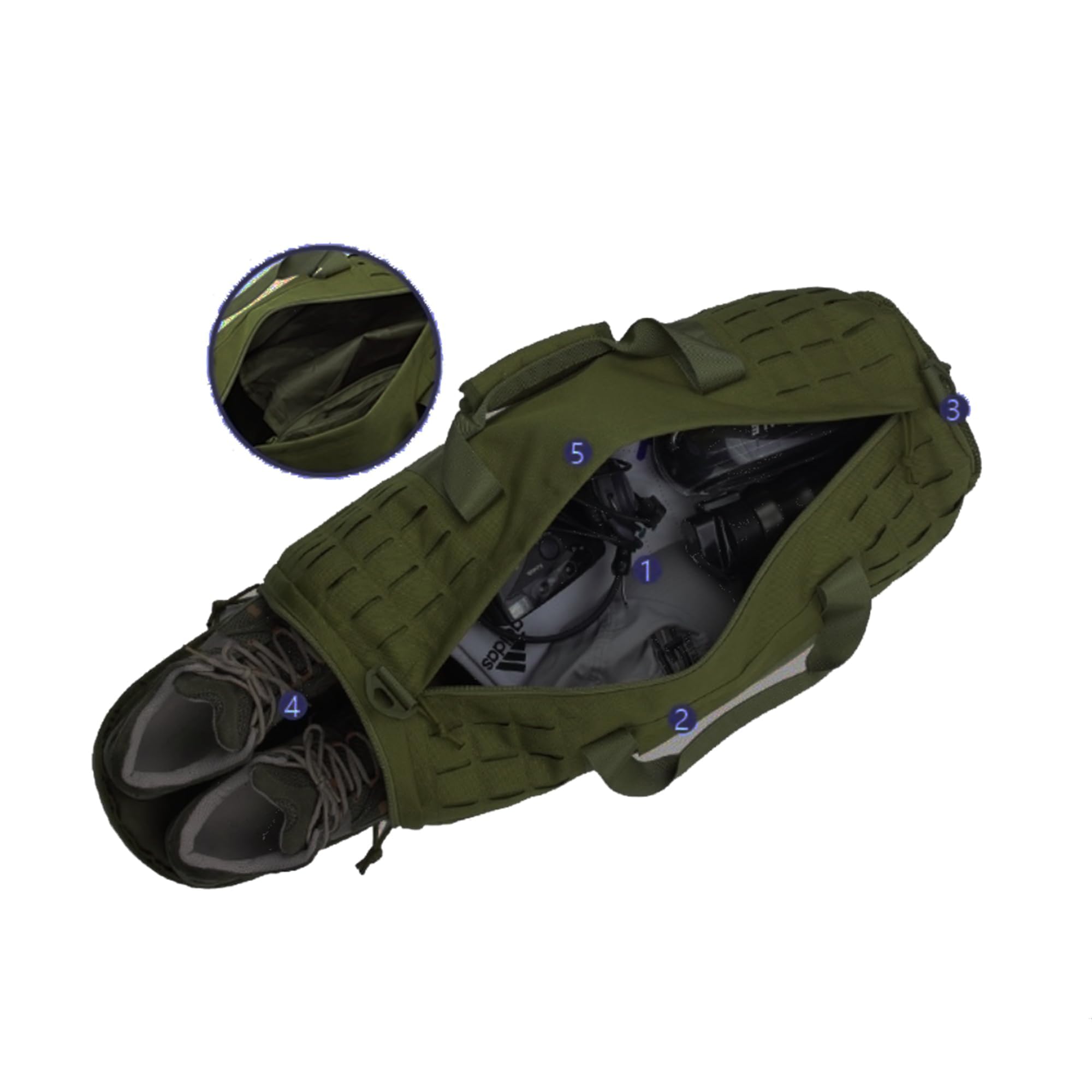 SEYATULLH 35L Military Tactical Duffle Bag for Men & Women - Waterproof Gym Bag with Shoe Compartment - Sports, Football Training, Workout, Travel & Army Gear - Army Green Tactical Backpack | Perfect for Gym, Camping, Hiking & Military Use
