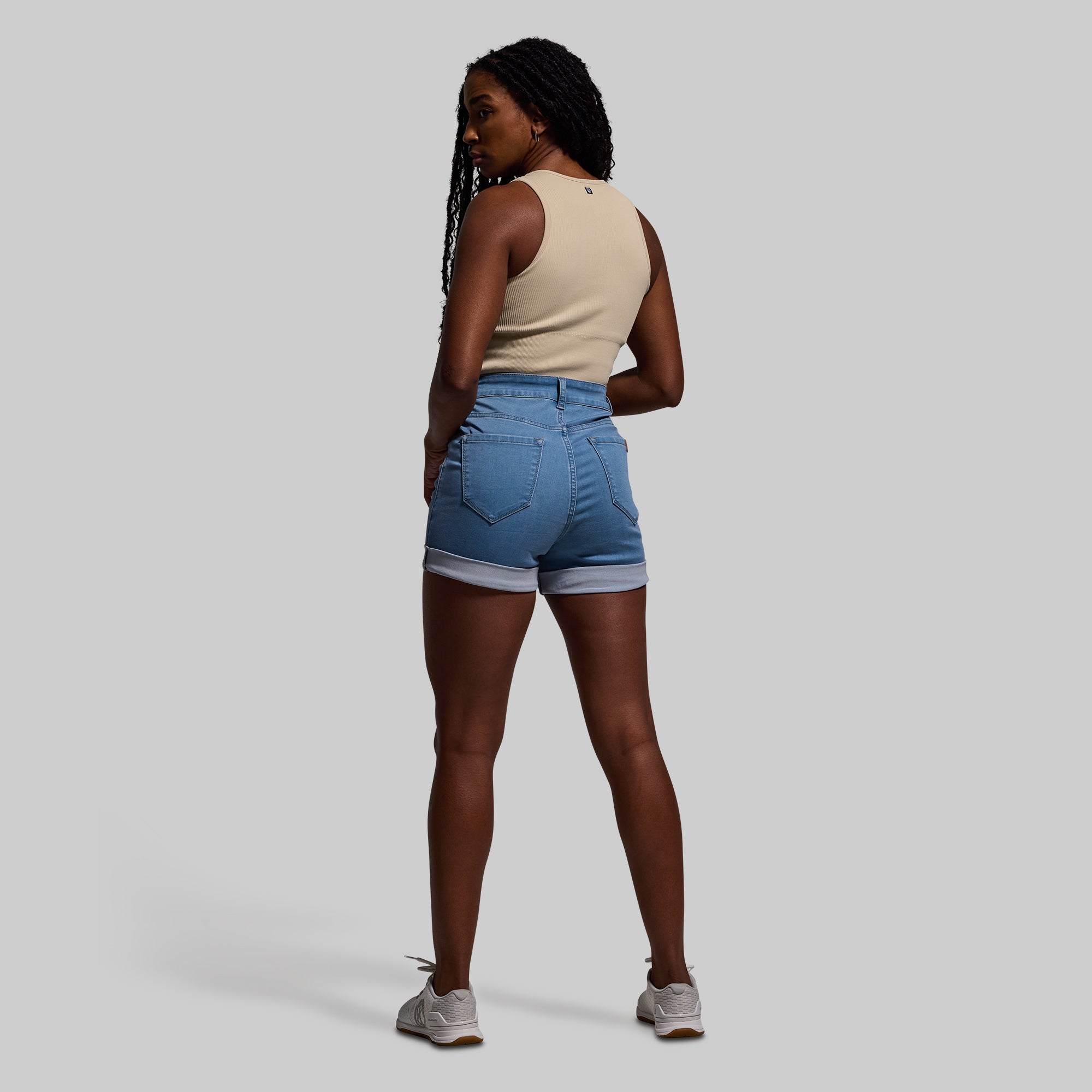 FLEX Stretchy Mom Jean Shorts for Women - Light Wash High Waist Denim Shorts | Comfortable & Trendy Summer Outfit | Perfect for Casual Wear, Beach, and Outdoor Activities