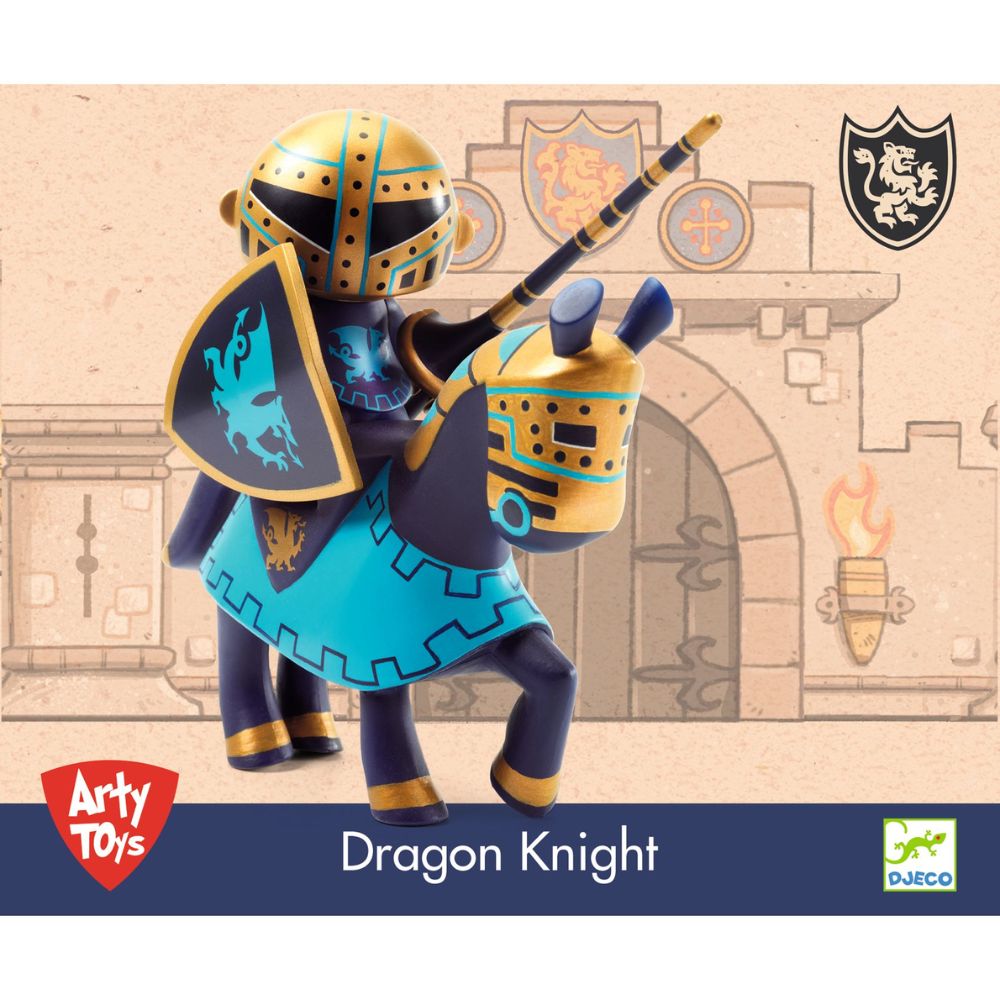 Djeco Arty Toys Dragon Knight - Creative Building Toy for Kids | Medieval Fantasy Play Set for Imaginative Adventures