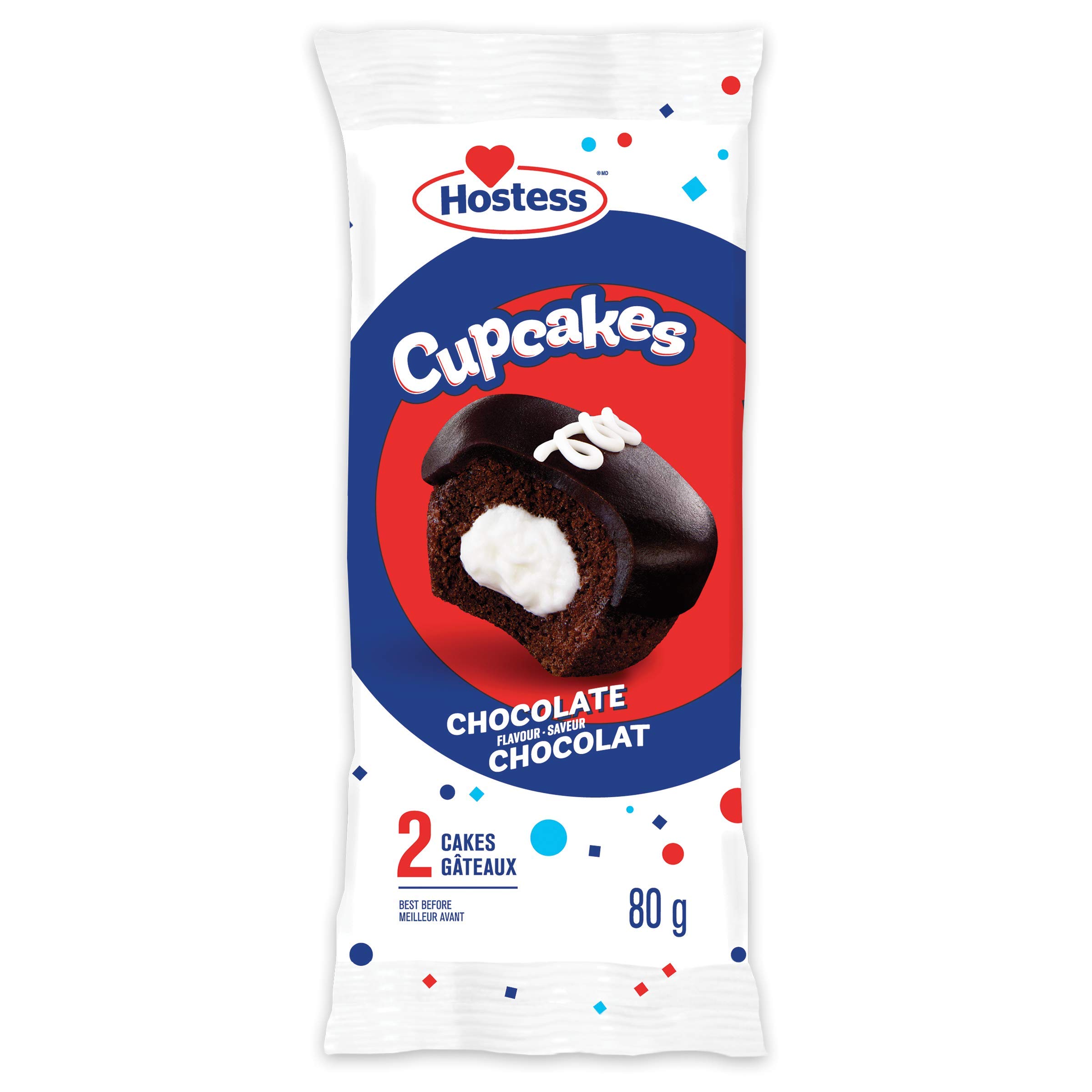 Hostess Chocolate Cupcakes with Rich Chocolate Frosting & Creamy Filling - 12 Individually Wrapped Snack Cakes (6 Twin Packs) | Perfect for Lunchboxes, Office Snacks & Birthday Parties