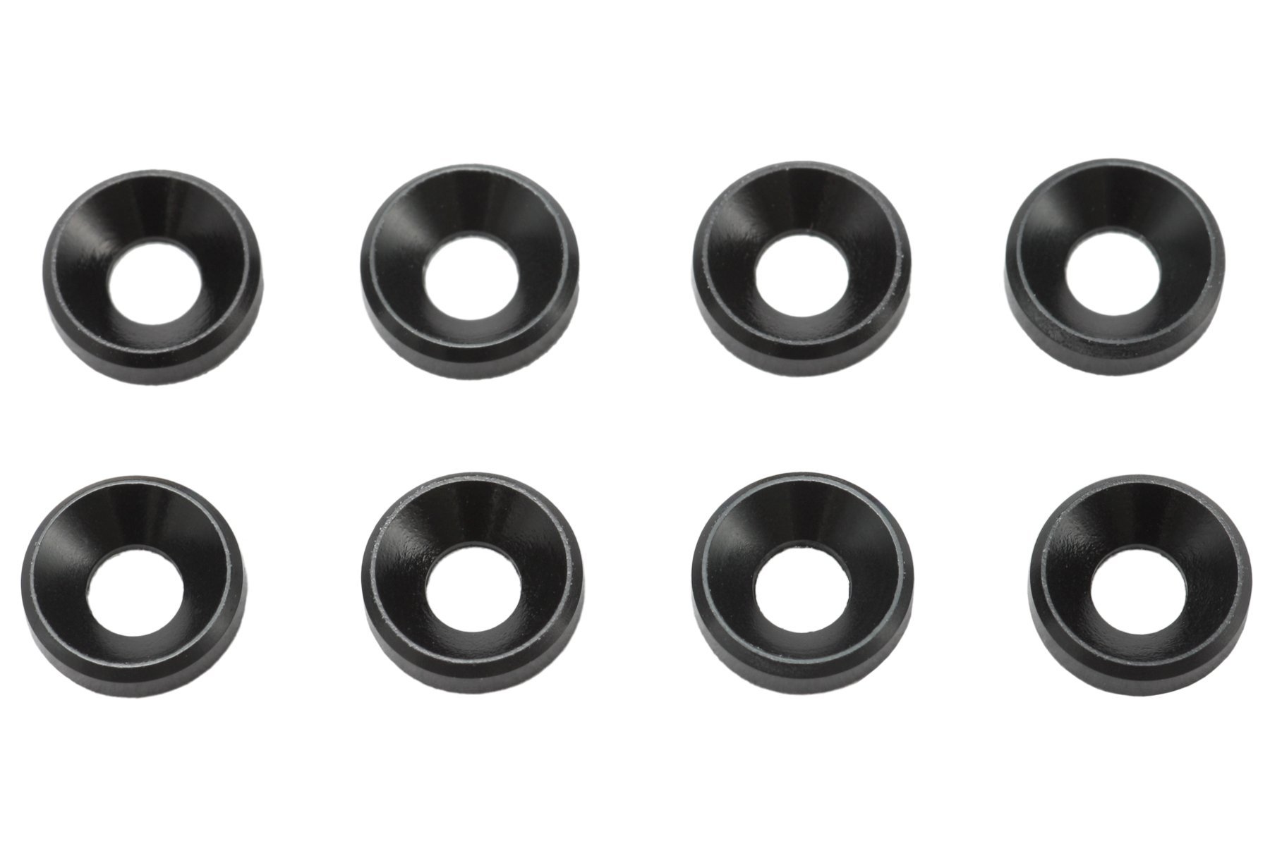 Yokomo M3 Aluminum Countersunk Washer (8 Pack) - Durable Hardware for RC Cars, Drones & DIY Projects | Perfect for Shock Absorbers & Chassis Assembly