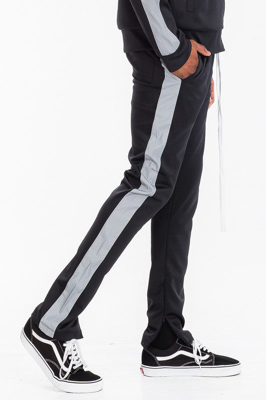 Men's Single Stripe Track Pants - Comfortable Athletic Joggers for Running, Gym & Casual Wear | Lightweight Breathable Workout Pants