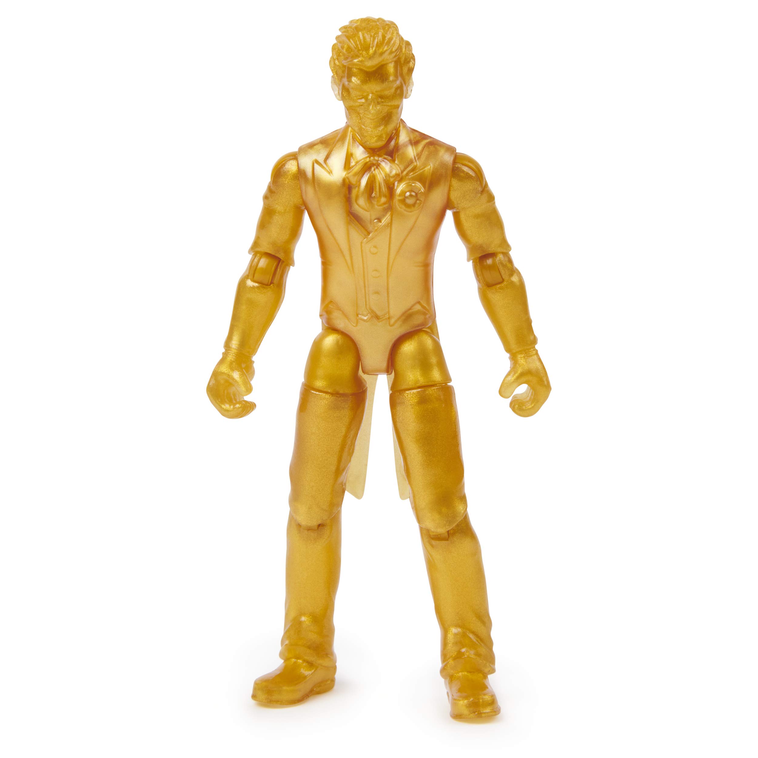 Spin Master DC Batman 2020 The Joker Gold Chase 4-inch Action Figure - Collectible Toy for Superhero Fans & Display