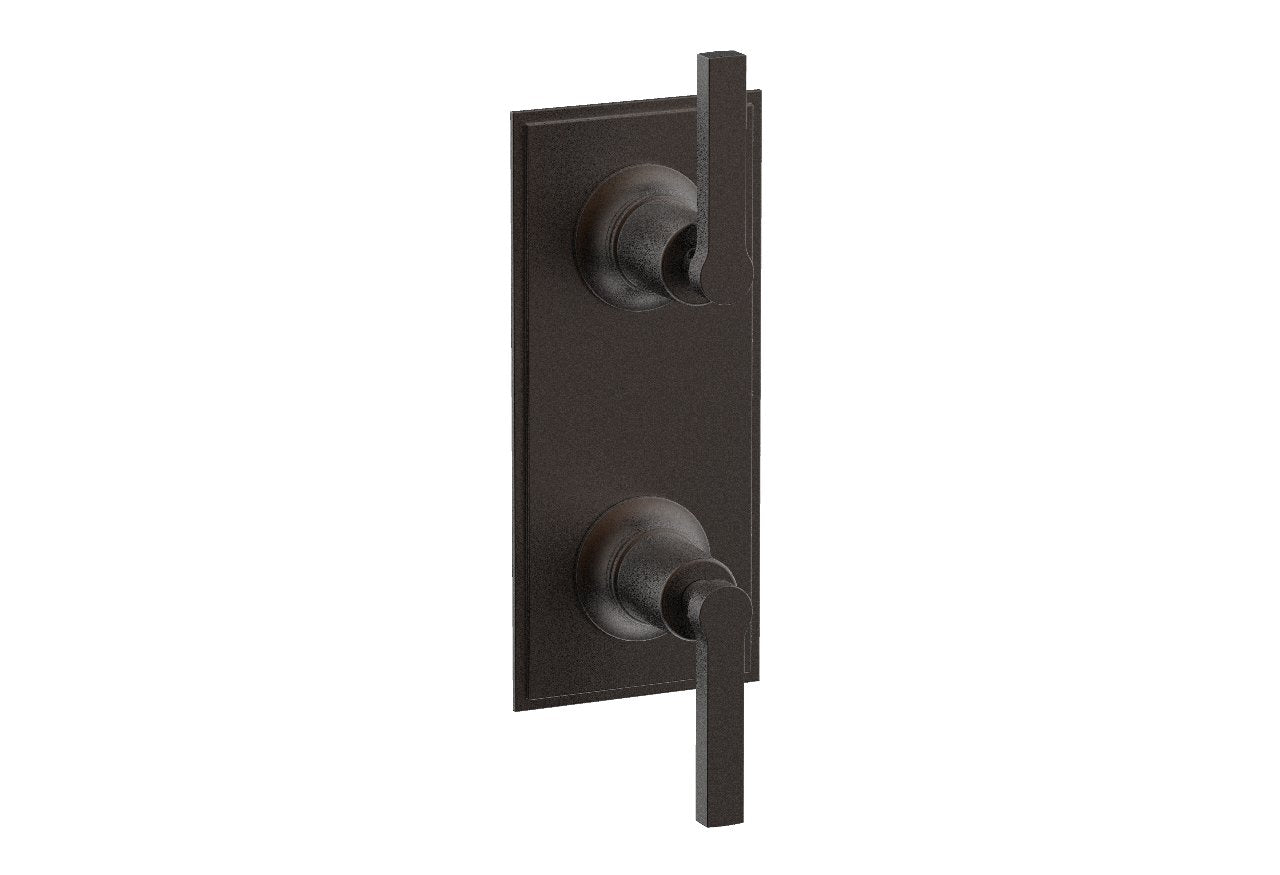 HEX MODERN Lever Handle Pair Trim Set for Thermostatic Shower Control with Volume Control & Diverter - Perfect for Bathroom Renovation & Modern Home Upgrade