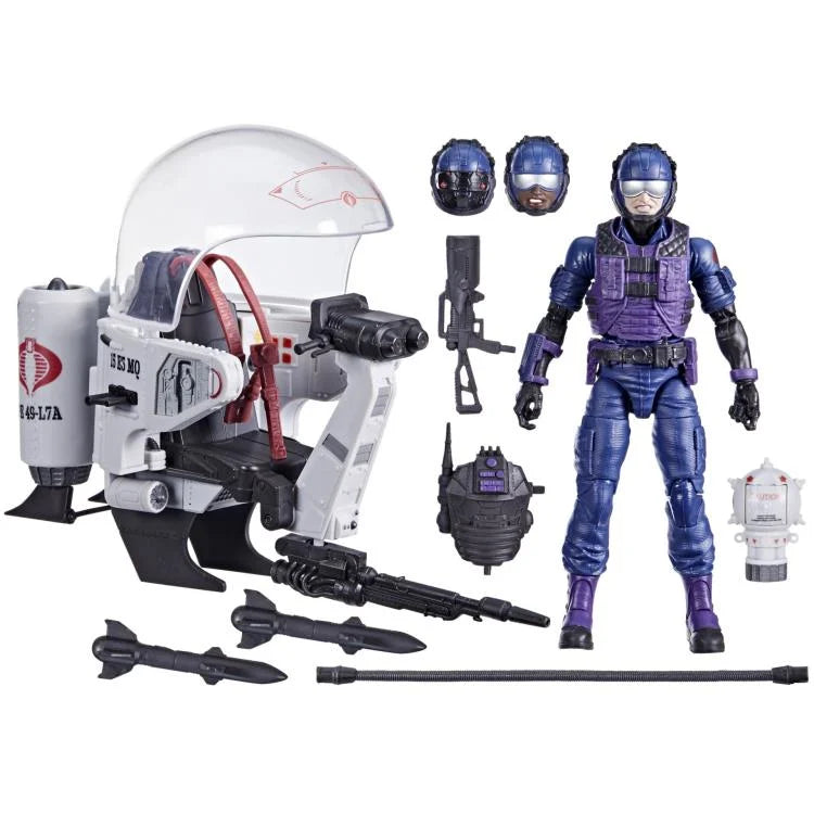 G.I. Joe Classified Series Tele-Viper & Cobra Flight Pod (Trouble Bubble) 6-Inch Action Figure Set - Collectible Military Toy for Display & Play Battles