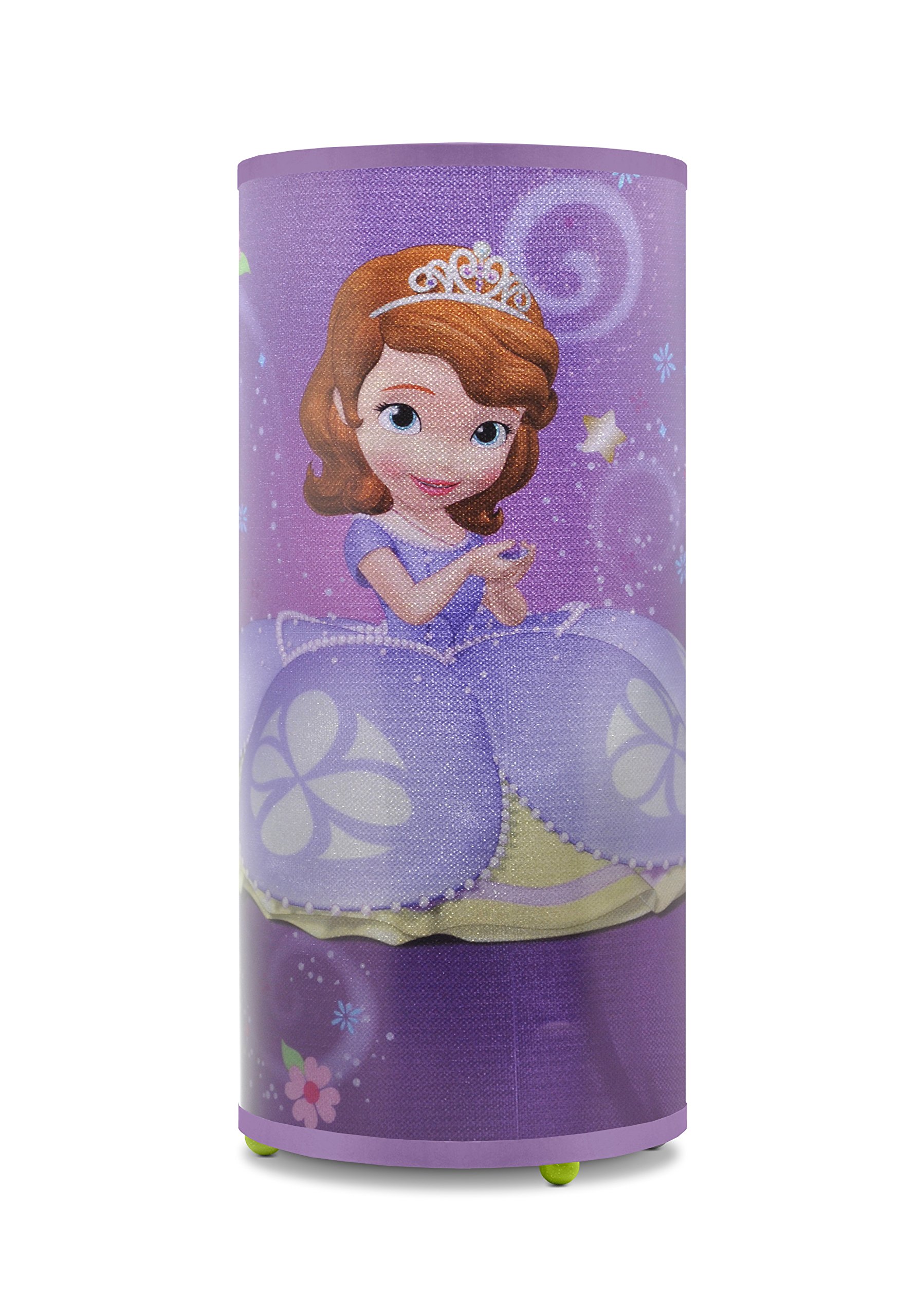 Disney Sofia The First Glitter Cylinder Lamp - Princess Night Light for Kids Bedroom, Birthday Gift & Nursery Decor (Pink Sparkle) - Perfect for Bedtime Stories, Room Decor & Themed Parties
