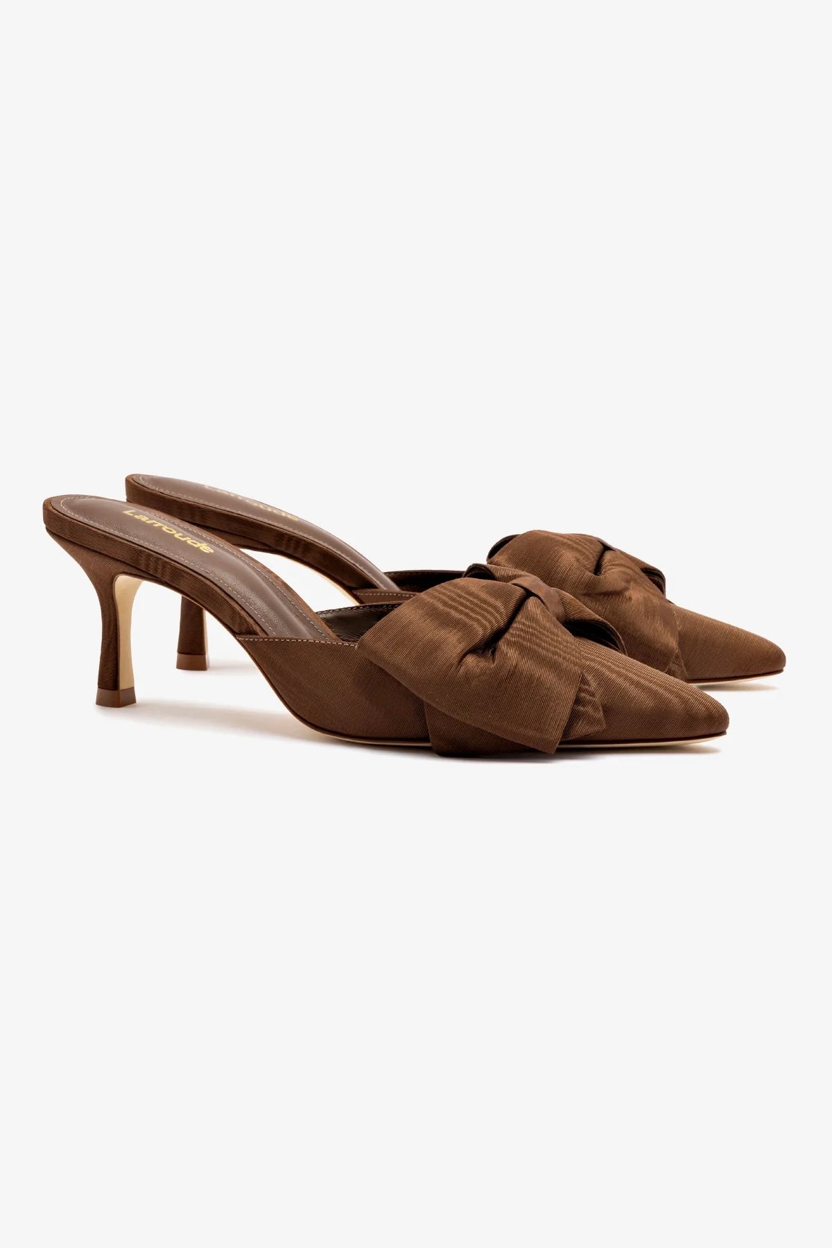 Mini Elle Pump In Cinnamon Fabric - Women's Comfortable Low Heel Dress Shoes for Work, Wedding & Party | Breathable Fabric & Cushioned Insole
