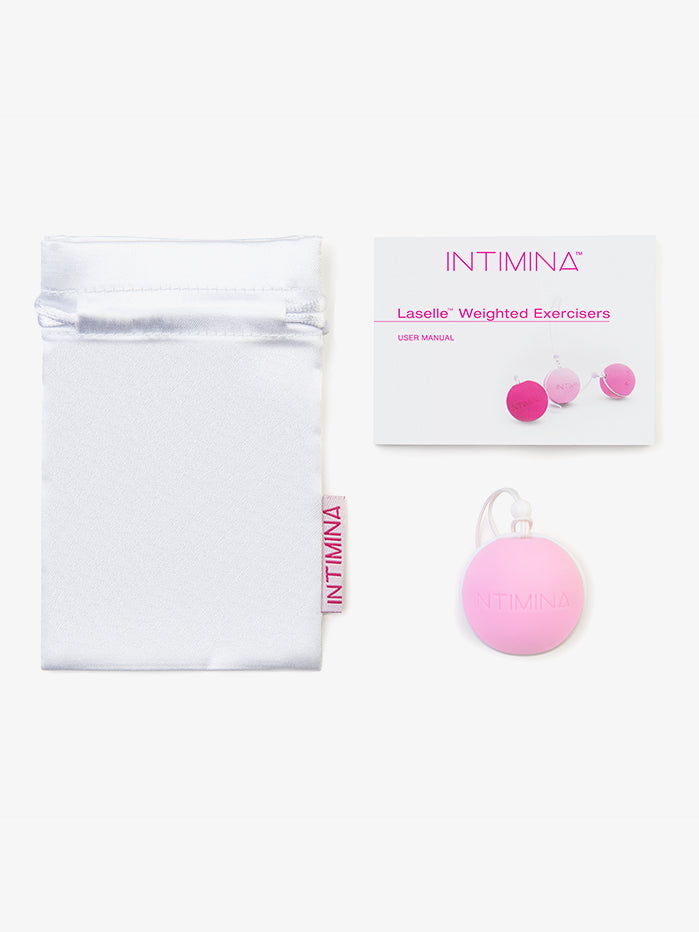Intimina Laselle Weighted Kegel Exerciser for Women - Moderate Strength Pelvic Floor Trainer for Bladder Control & Postpartum Recovery - Home Workout & Fitness Accessory