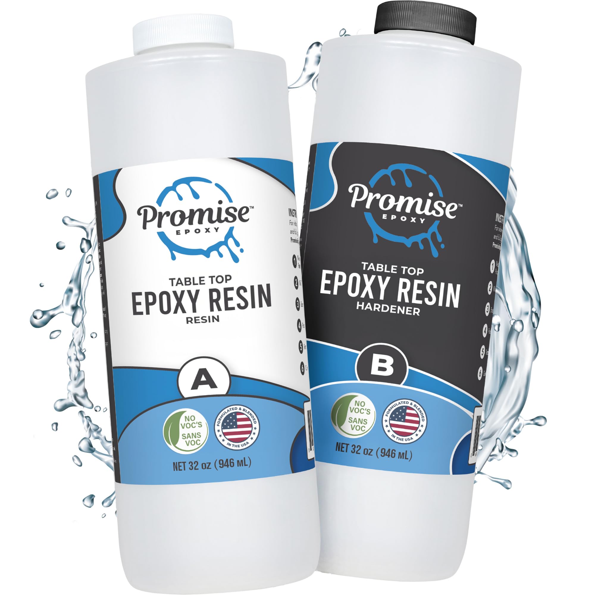 Premium Epoxy Resin Kit 64 oz - Crystal Clear, UV Resistant, Self-Leveling, Food Safe for DIY Projects | Perfect for Table Tops, Wood Casting, Jewelry Making, Arts & Crafts | Compatible with Mica Powder, Silicone Molds & Alcohol Inks | Ideal for Home Decor, DIY Gifts & Professional Art Creations