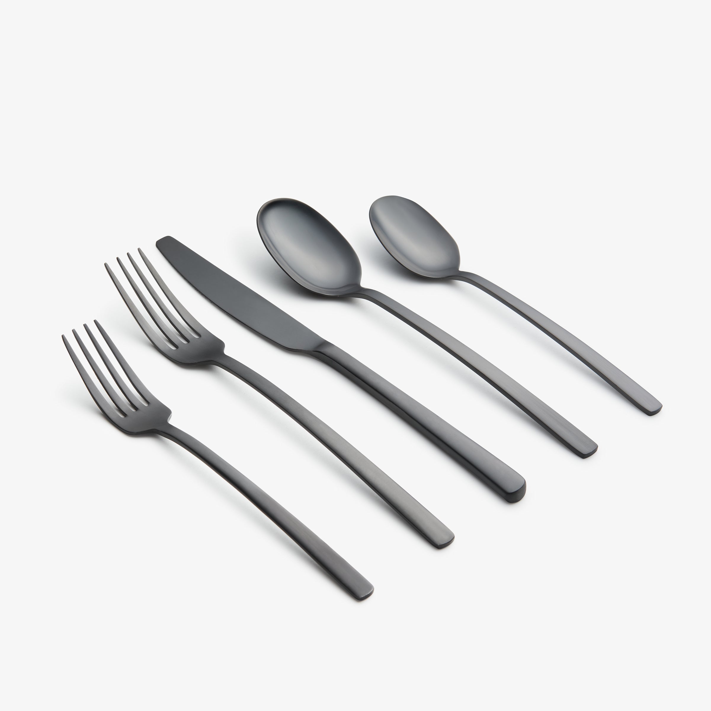 Beacon Black Satin 20-Piece Flatware Set - Premium Stainless Steel Cutlery for Dinner Parties, Weddings & Everyday Dining