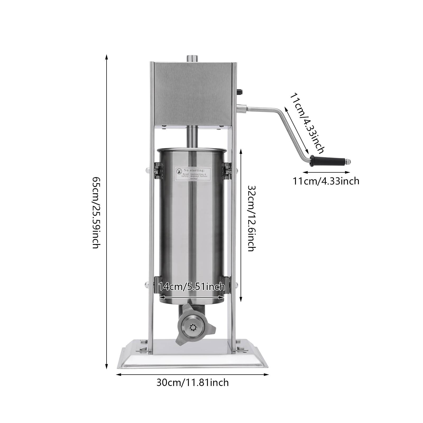 Commercial 5L Manual Churros Maker Machine - Stainless Steel Vertical Donut Maker with 4 Nozzles for Home, Restaurants, Bakeries | Perfect for Latin Desserts, Street Food, Breakfast & Party Snacks