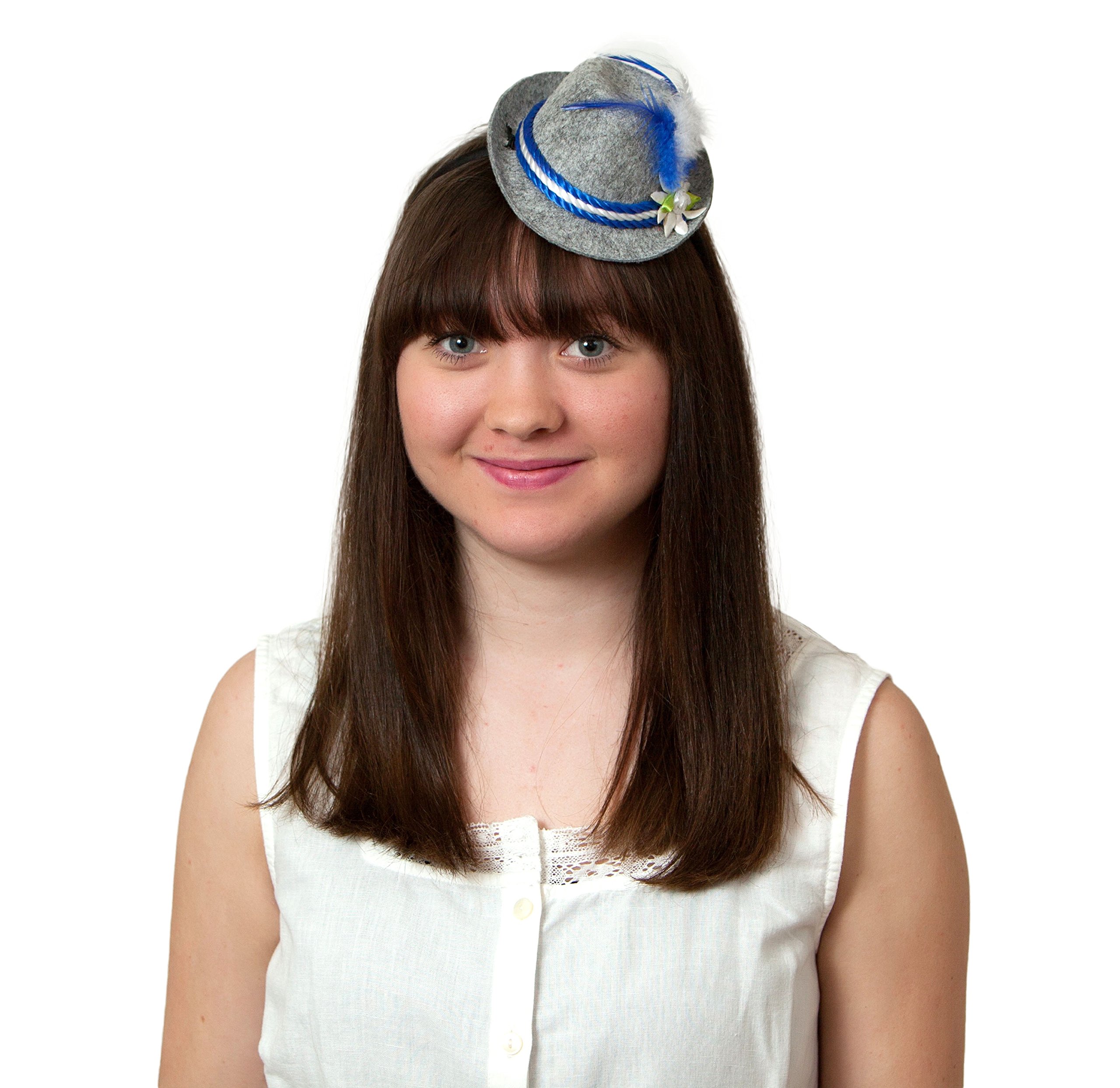 Authentic German Oktoberfest Mini Fedora Felt Hat - Traditional Bavarian Costume Accessory for Women & Men | Perfect for Beer Festival, Halloween, Cosplay & Themed Parties