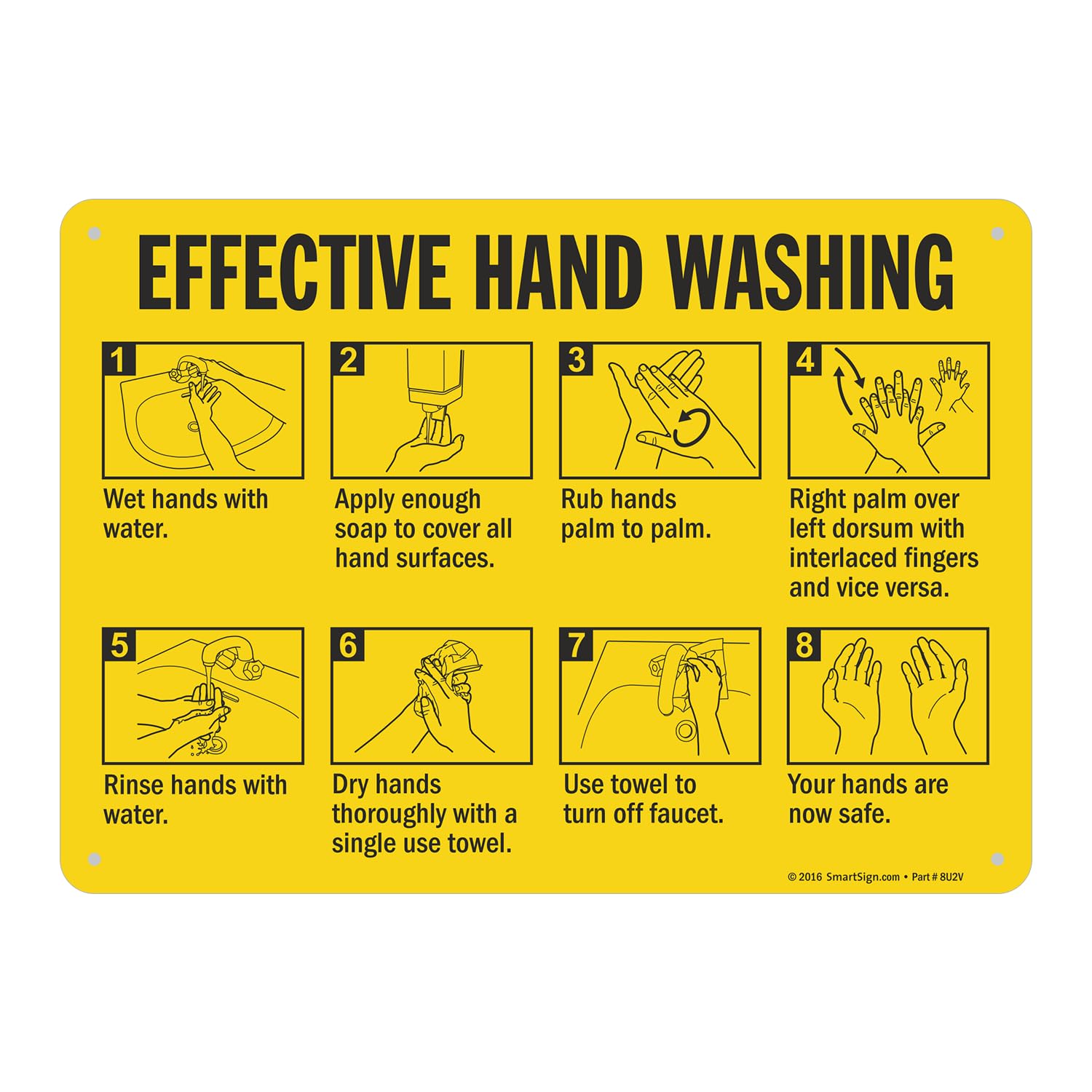 SmartSign Effective Hand Washing Sign - 10