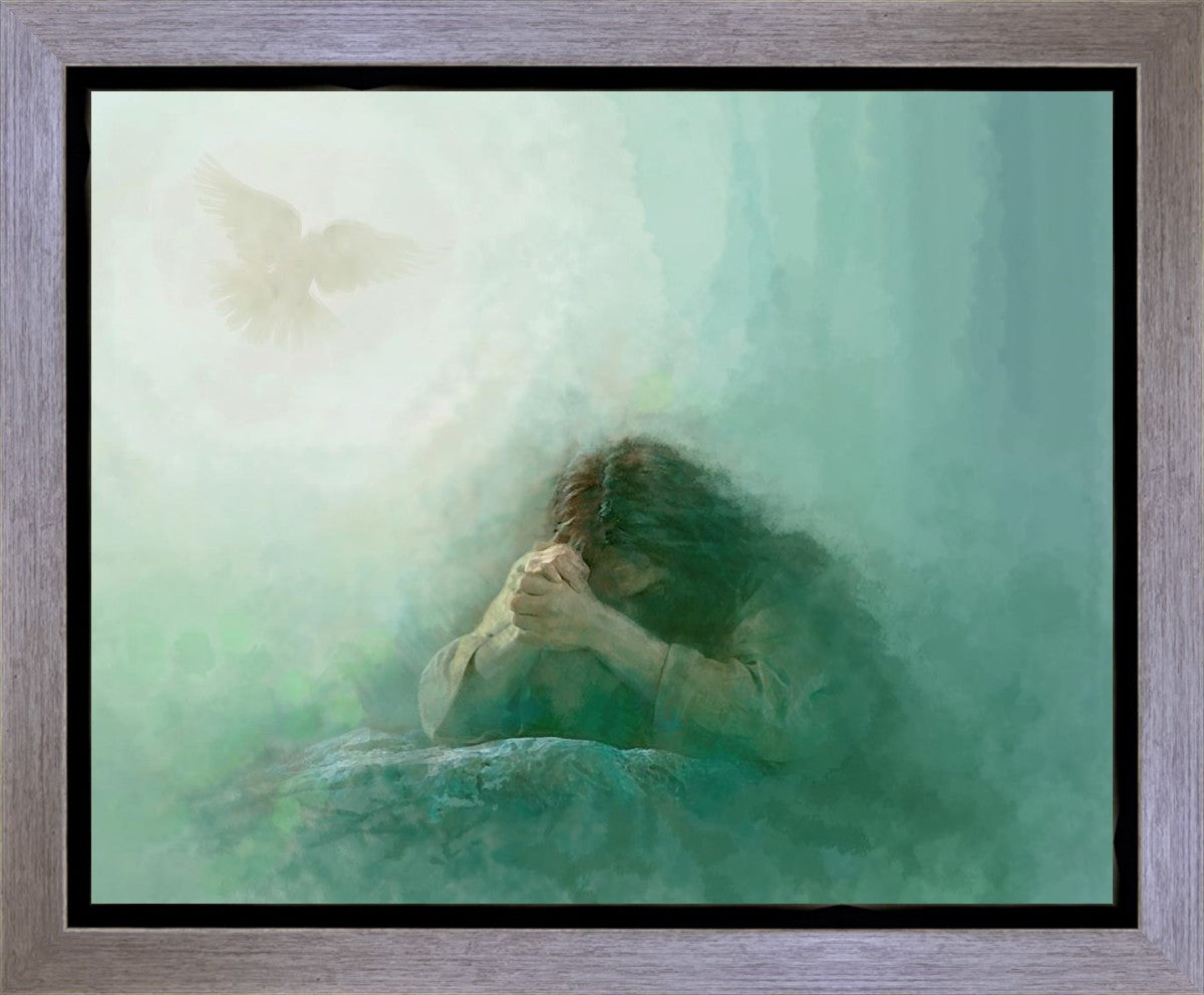 Lord of Prayer Gallery Wrap Canvas - Religious Wall Art for Home & Church Decor - Perfect for Living Room, Bedroom & Worship Spaces