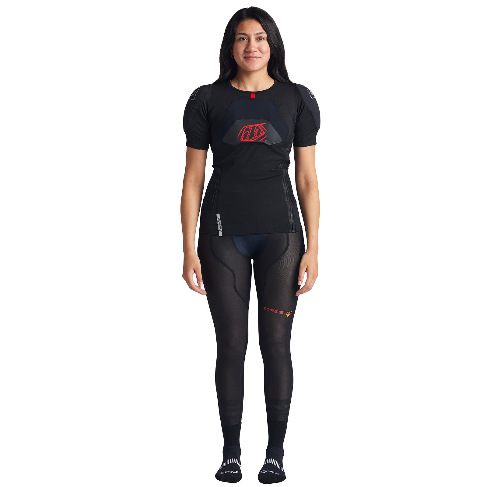 D3O Short Sleeve Baselayer - Stage Ghost Performance Shirt for Cycling, Running & Outdoor Sports - Solid Black Athletic Top for Men & Women