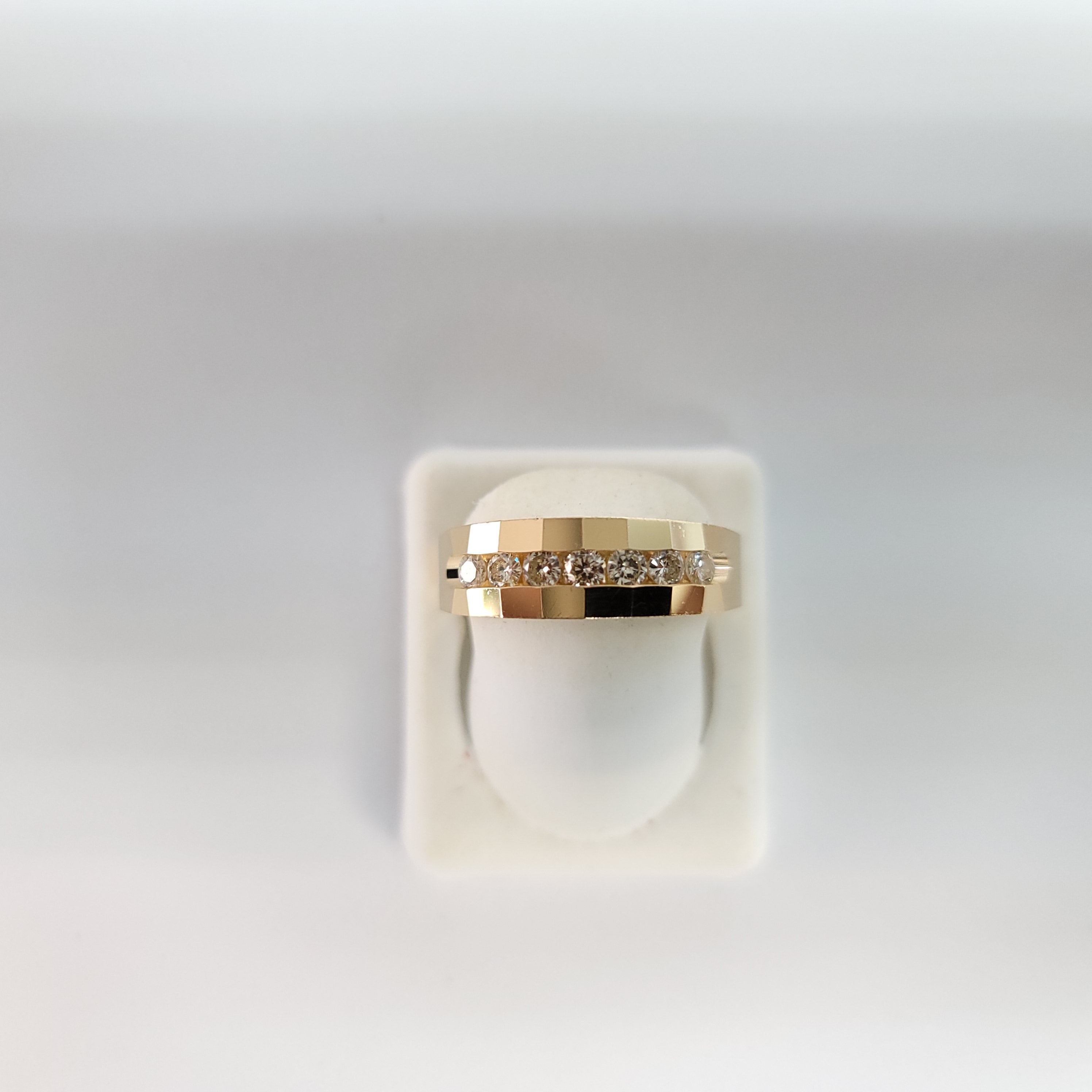 1 CT. Men's Diamond Wedding Band Ring - 14k Yellow Gold for Engagement, Anniversary & Special Occasions