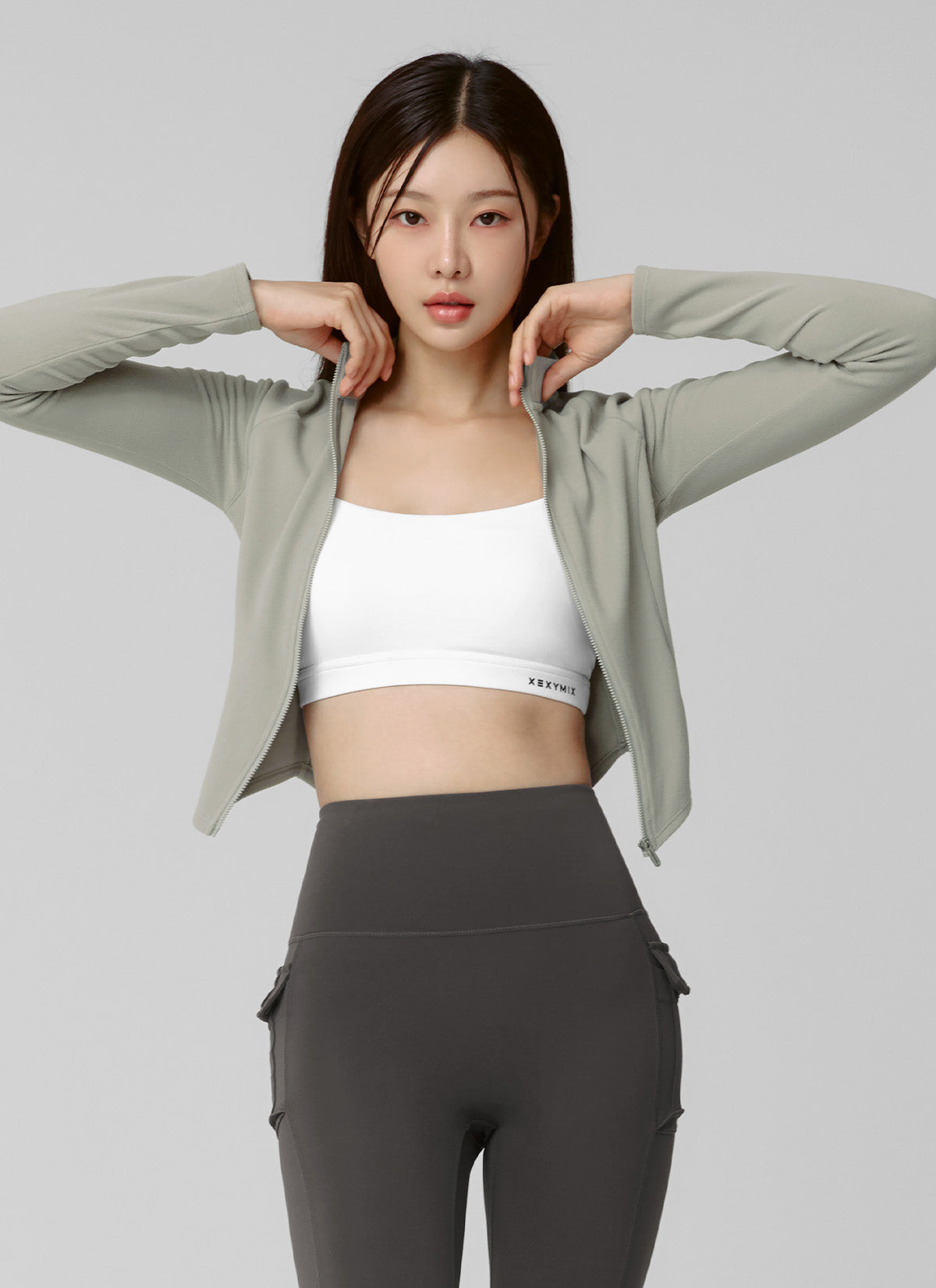 Active Crop Slim Fit Zip Up Jacket for Women - Lightweight Running Hoodie for Gym, Yoga & Outdoor Sports