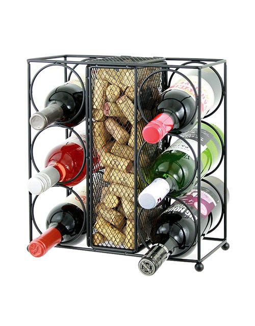 Premium Wooden Wine Rack - Collectors Series - Holds 12 Bottles - Wall Mounted or Countertop Display - Perfect for Home Bar, Kitchen, or Dining Room Decor