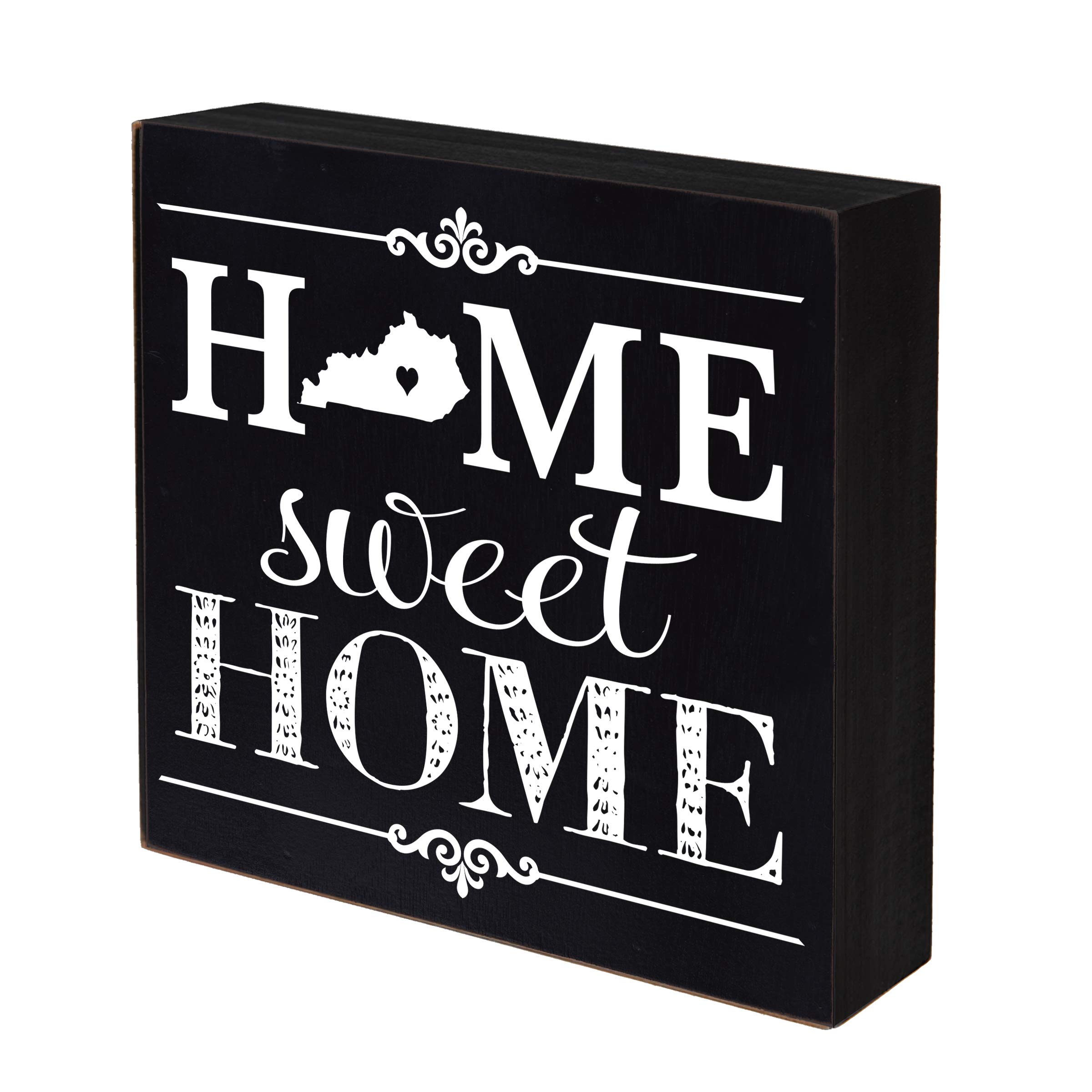 LifeSong Milestones Kentucky Home State Shadow Box - 6x6 Black Wooden Wall Decor for Family Memories | Housewarming Gift for New Homeowners | Perfect for Living Room, Bedroom or Office Display