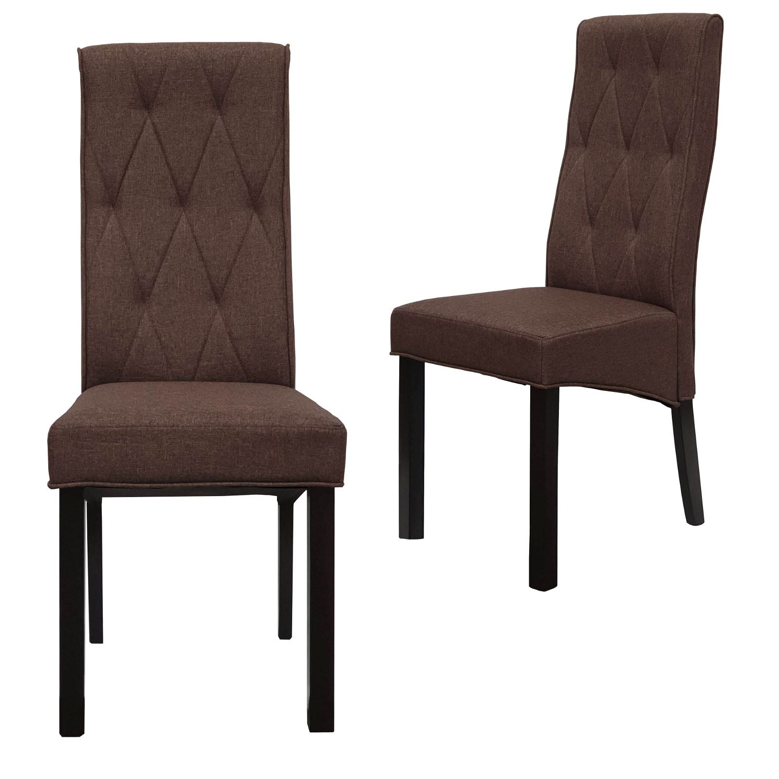 Arya Fabric Dining Chairs Set of 2 - Modern Upholstered Kitchen Chairs with Wooden Legs for Dining Room, Breakfast Nook, and Home Decor
