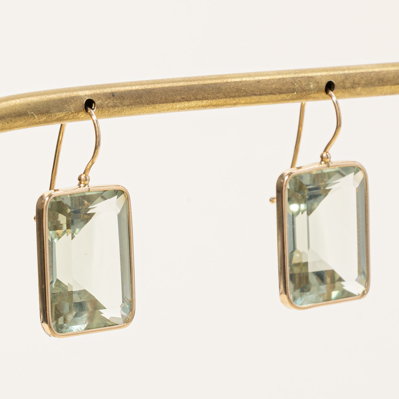 Emerald Cut Prasiolite Earrings 22.00ctw - Elegant Green Gemstone Jewelry for Women - Perfect for Weddings, Parties & Special Occasions