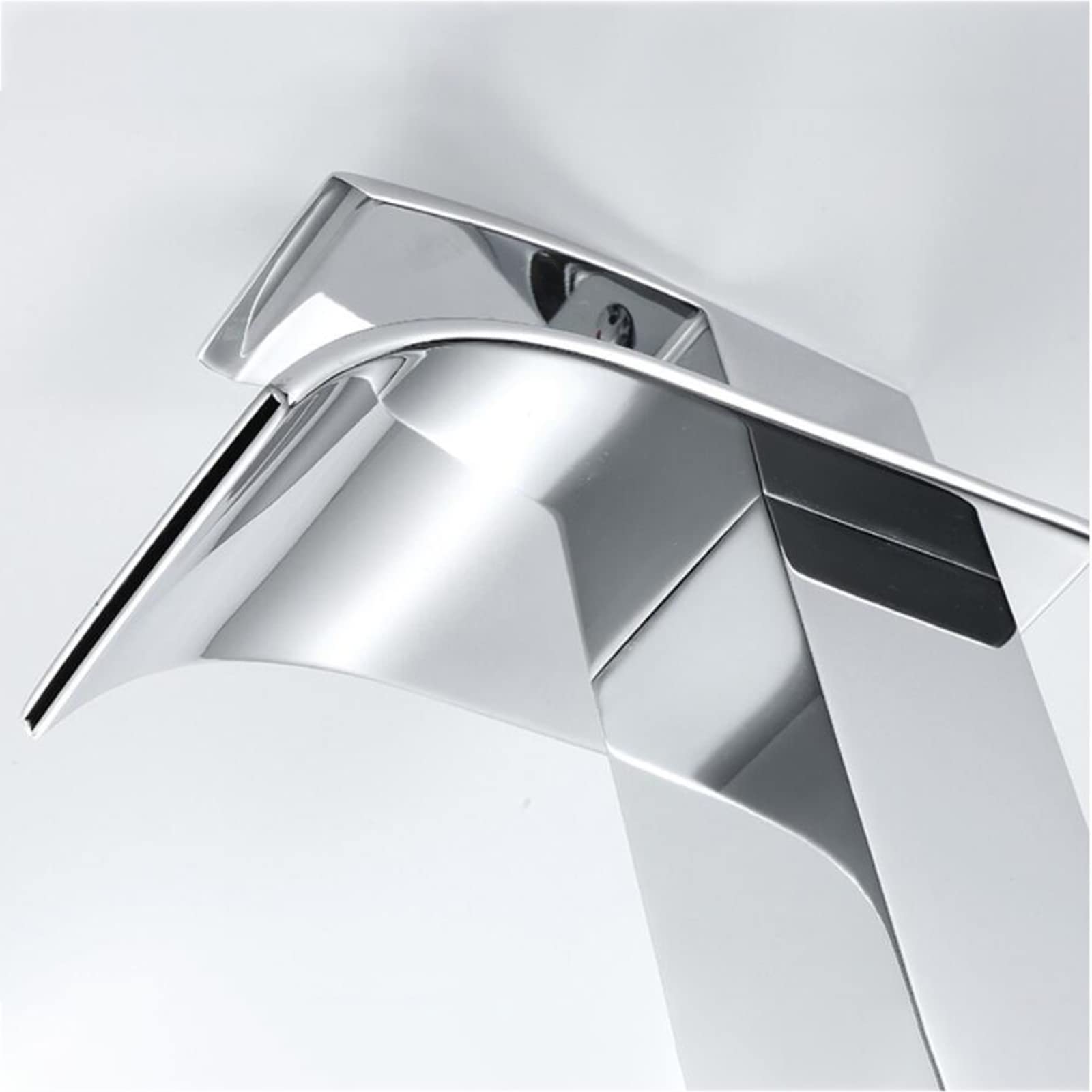 Chrome Plated Single Hole Bathroom Sink Faucet - Waterfall Basin Mixer Tap with Single Handle, Hot & Cold Water Brass Lavatory Faucet for Vessel Sinks - Perfect for Modern Bathroom & Powder Room Upgrades