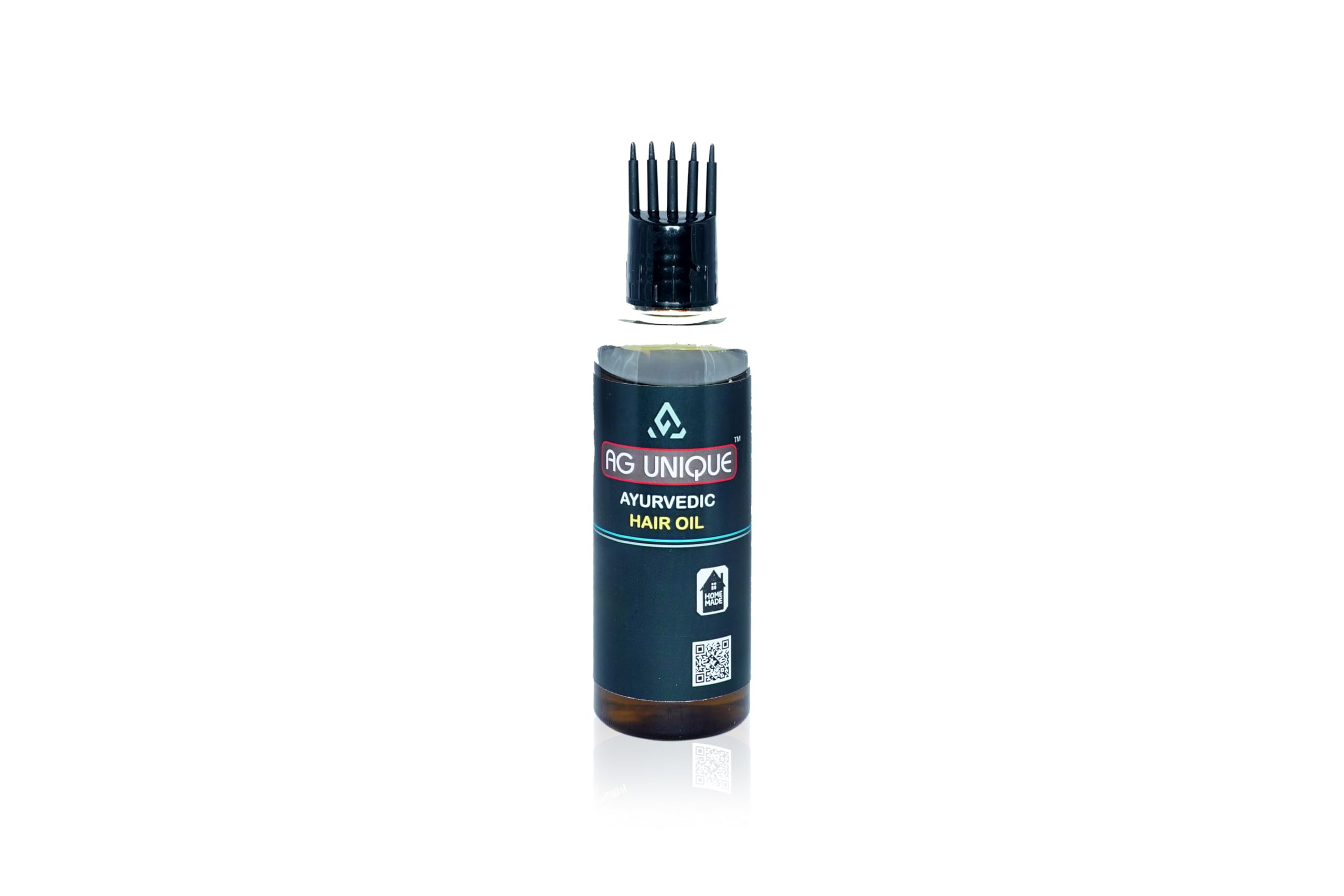 AG UNIQUE Ayurvedic Hair Oil for Hair Growth & Strength - Natural Herbal Blend for Healthy Scalp & Thicker Hair - 100ml Bottle for Men & Women - Perfect for Daily Hair Care & Scalp Massage