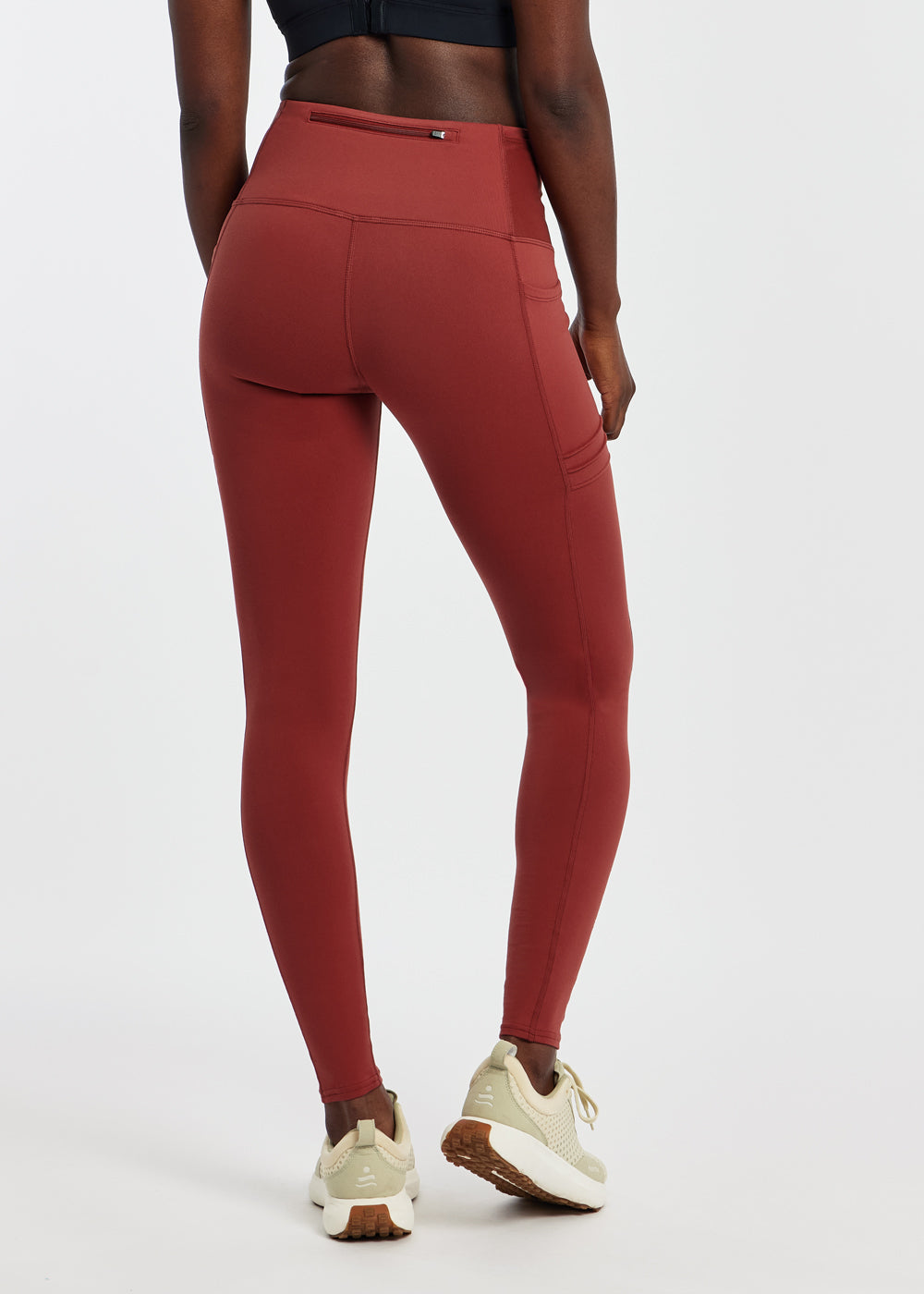 Women's High-Waisted Pocket Jogger Tights - Running Yoga Workout Leggings with Side Pockets for Phones