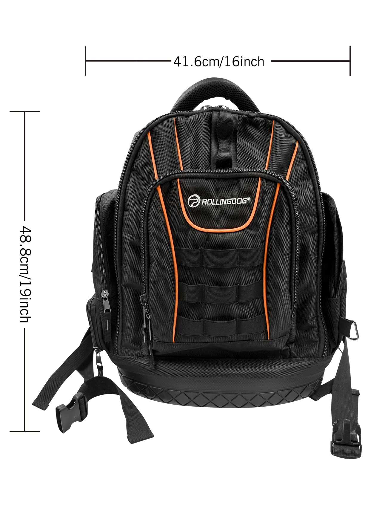 ROLLINGDOG Heavy Duty Painter Backpack - Professional Tool Organizer Bag for Painting & DIY Projects, Durable Construction with Multiple Pockets, Perfect for Contractors, Artists & Home Improvement (Ideal for Job Sites, Workshops & Outdoor Projects)