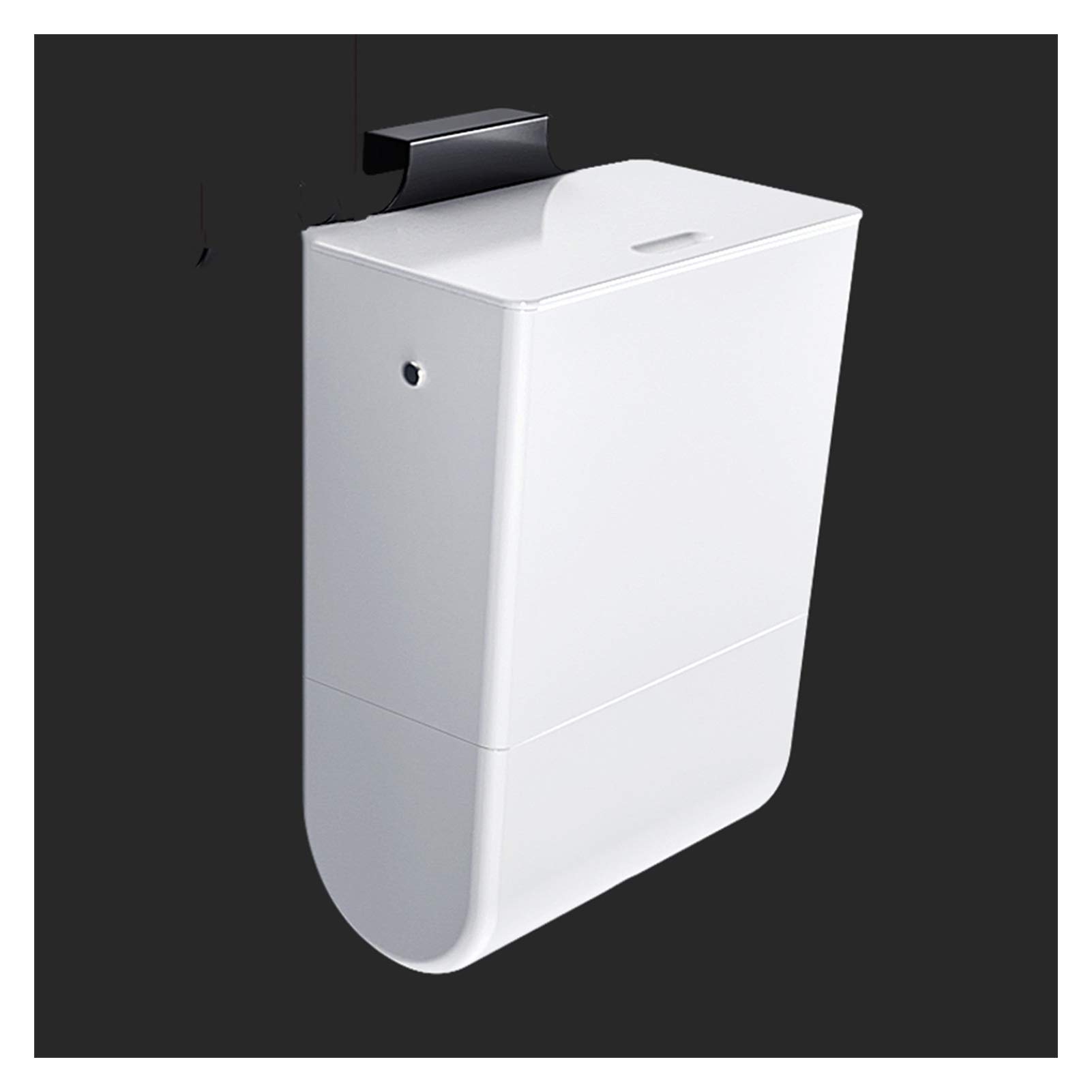 Eco-Friendly 6L/1.5 Gallon Hanging Trash Can with Lid - Wall Mounted Compost Bin for Kitchen Cabinet & Under Sink - Space-Saving Slider Waste Bin for Bathroom & Small Spaces - Ideal for Organic Waste Disposal & Recycling