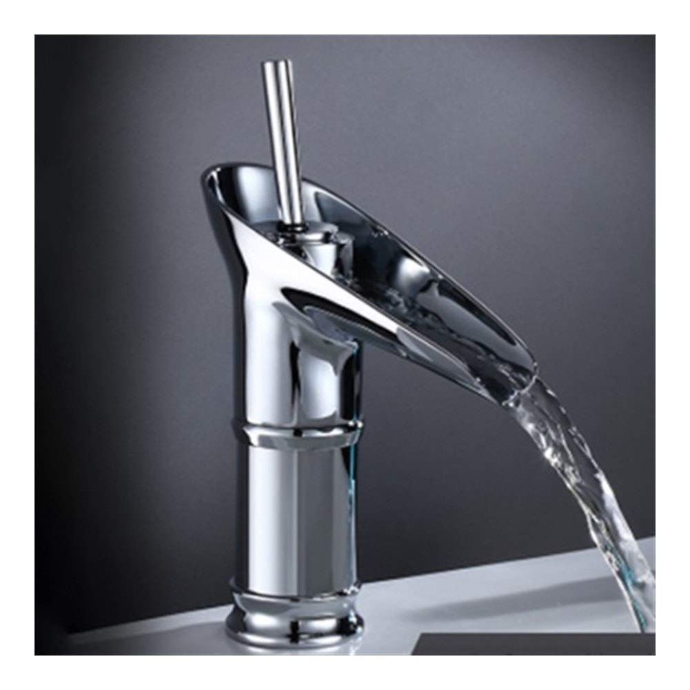 Elegant Black Ceramic Single Handle Bathroom Sink Faucet - Hot & Cold Water Mixer for Modern Homes