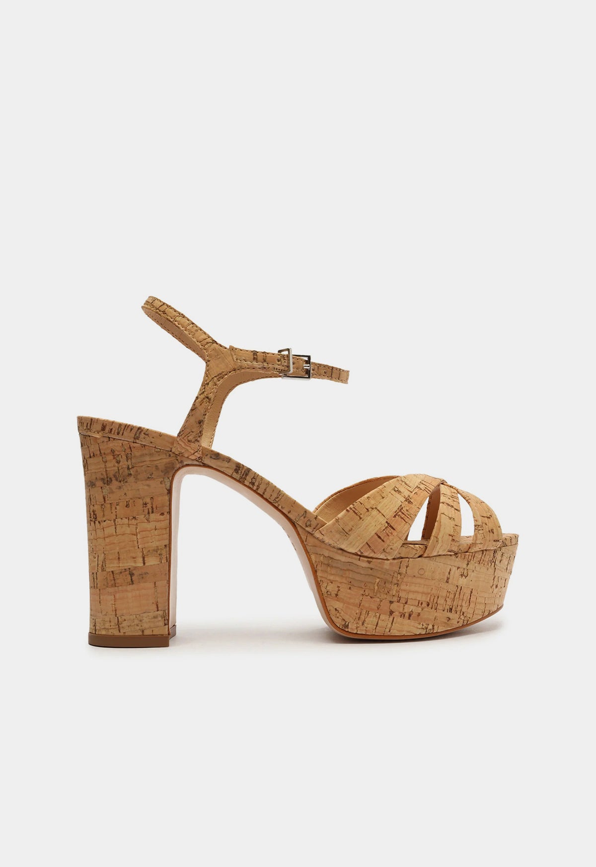 Keefa Cork Sandals with 3-Inch Heel - Natural Snake Print - Comfortable & Stylish Women's Summer Shoes for Beach, Vacation, and Casual Outings