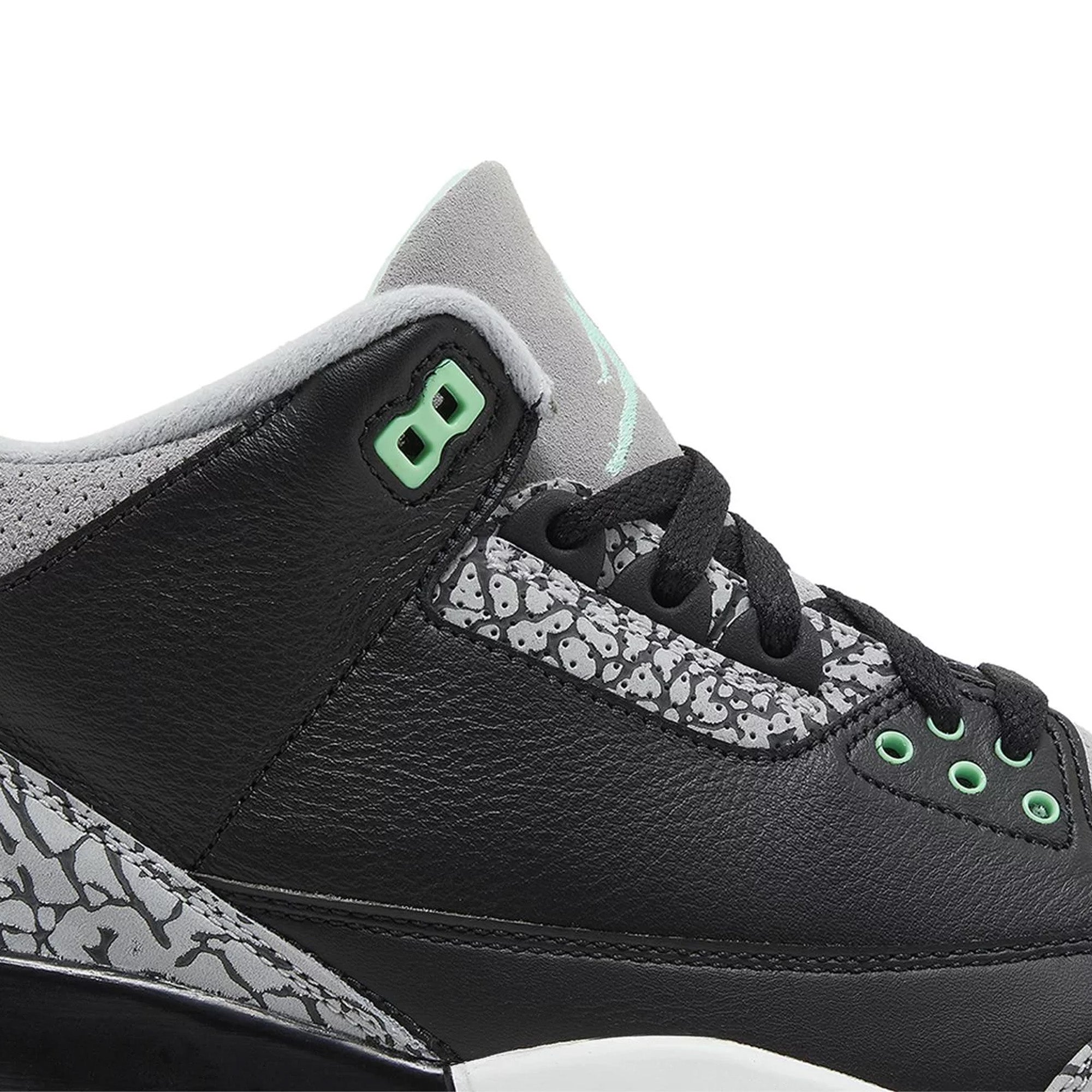 Air Jordan 3 Retro 'Green Glow' Sneakers (2024) - Men's Basketball Shoes for Casual Wear & Street Style