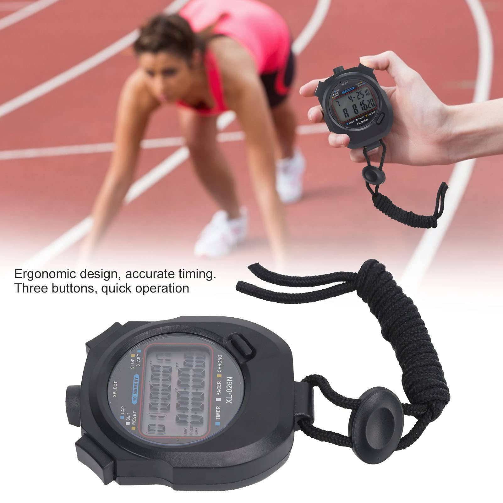 Sports Stopwatch with 1.9
