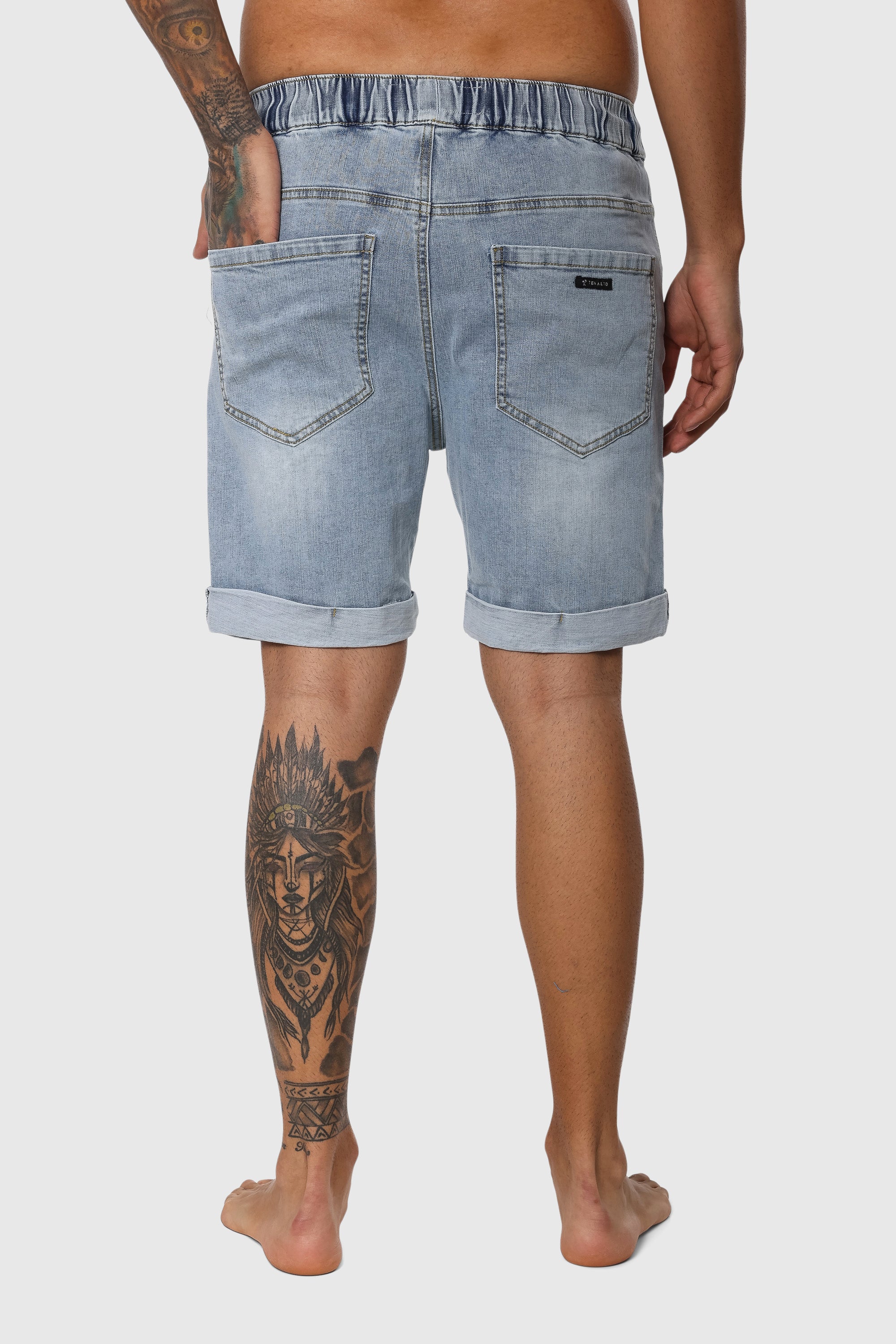 Stylish Folded Denim Shorts for Women - High Waisted Distressed Denim Cutoffs - Perfect for Summer, Beach, and Casual Outings
