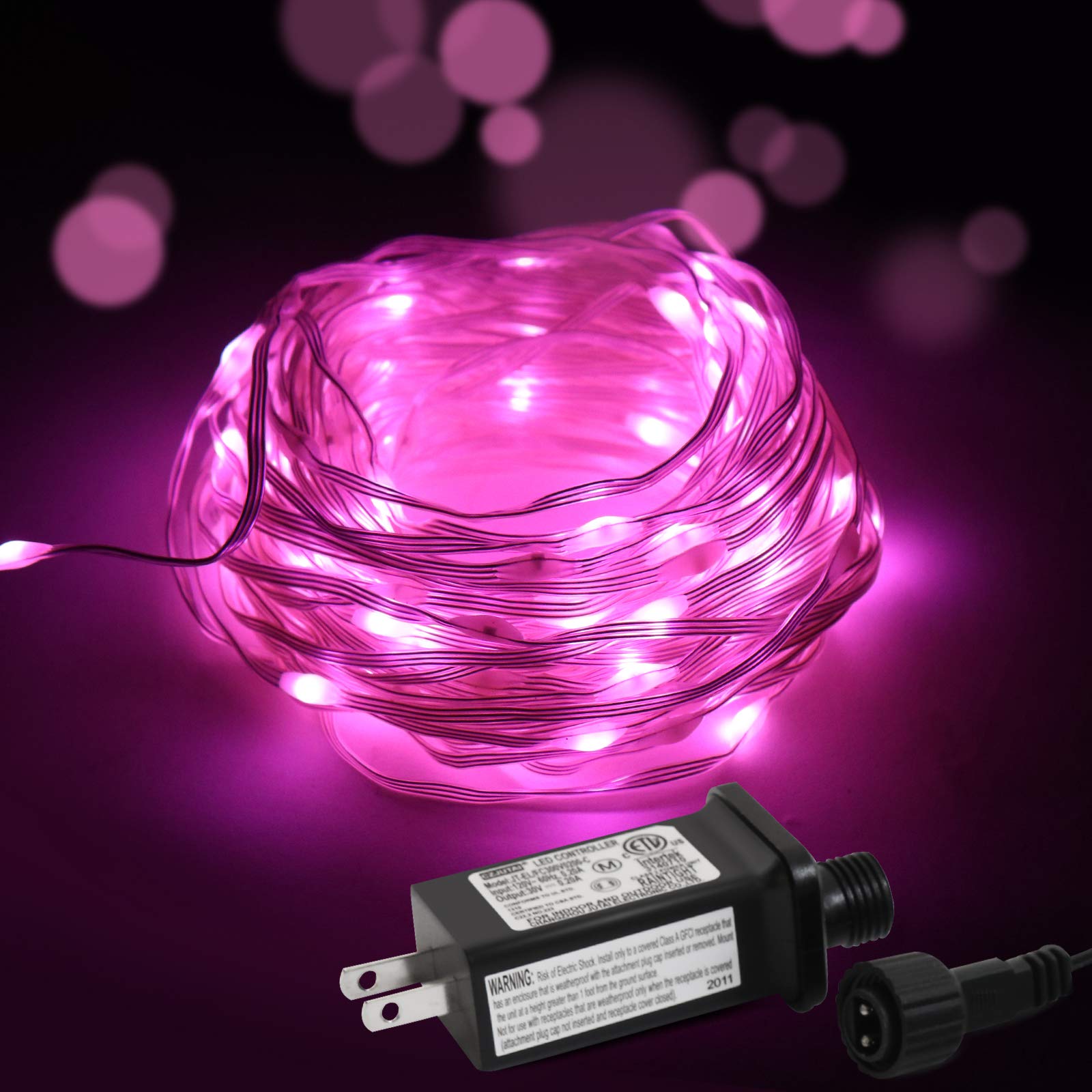 YiShine 200 LED PVC Wire Lights 75FT String Fairy Lights with 8 Modes & Adapter - Waterproof Indoor/Outdoor Decorative Lighting for Home, Garden, Patio, Wedding, Party & Festival (Perfect for Christmas, Halloween, Backyard BBQ and Romantic Ambiance)