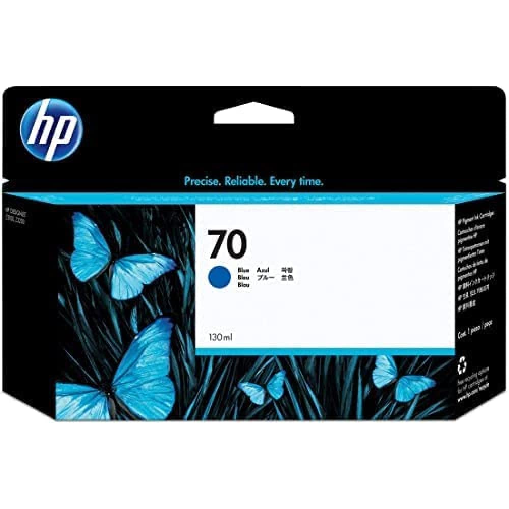 Original HP 70 Blue Ink Cartridge - Compatible with HP Designjet Z3200 & Z3100 Printers | High-Quality Replacement Ink | Ideal for CAD, Engineering Drawings & Large Format Printing