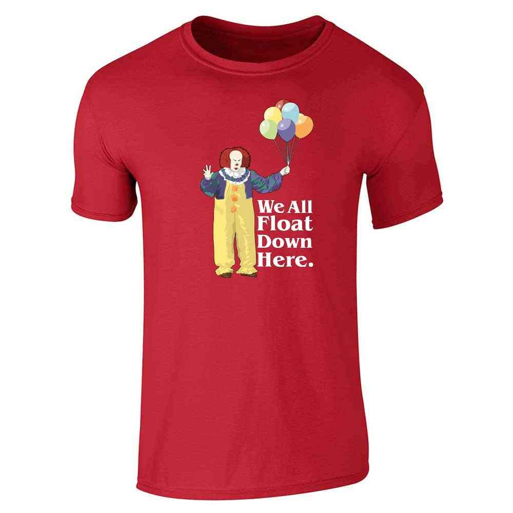 Pop Threads Clown Horror Graphic T-Shirt | Minimalist Spooky Design | Halloween Costume, Cosplay & Casual Wear