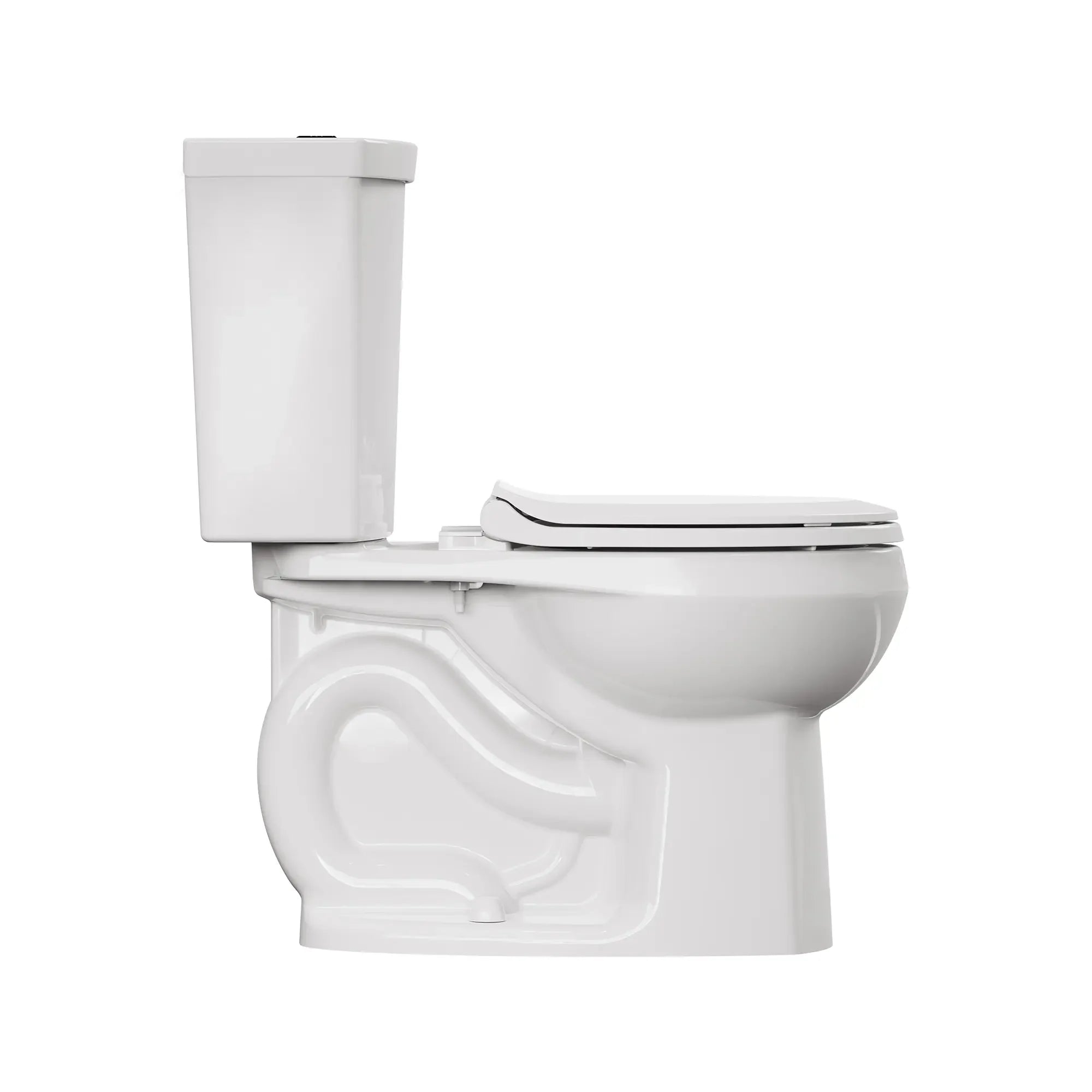 H2Option® Dual Flush Toilet - 1.28/0.92 GPF (4.8/3.5 LPF) Standard Height Round Front Toilet with Seat & Wax Ring - Water Saving Bathroom Solution for Homes & Offices