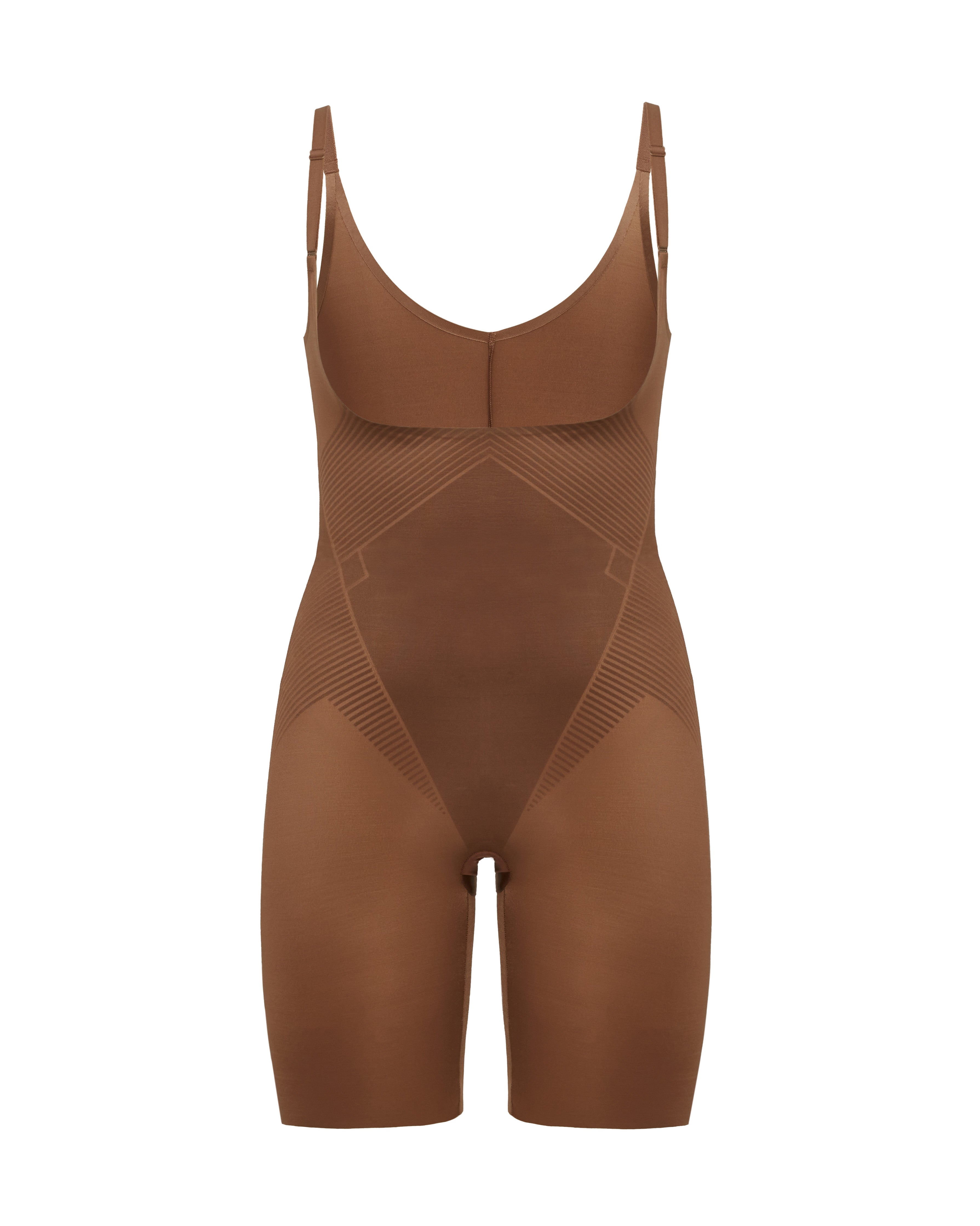SPANX Shapewear Invisible Open Bust Mid Thigh Bodysuit - Slimming Body Shaper for Women, Seamless Tummy Control Underwear - Perfect for Dresses, Workwear & Special Occasions