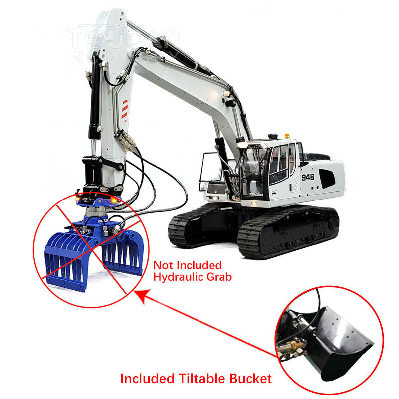 1/14 Scale 946 Tracked RC Hydraulic Excavator - 9CH Radio Controlled Construction Toy with High-Quality Hydraulic System (Cylinder Valve Pump) | Perfect for Construction Site Play, Backyard Digging & RC Hobby Enthusiasts