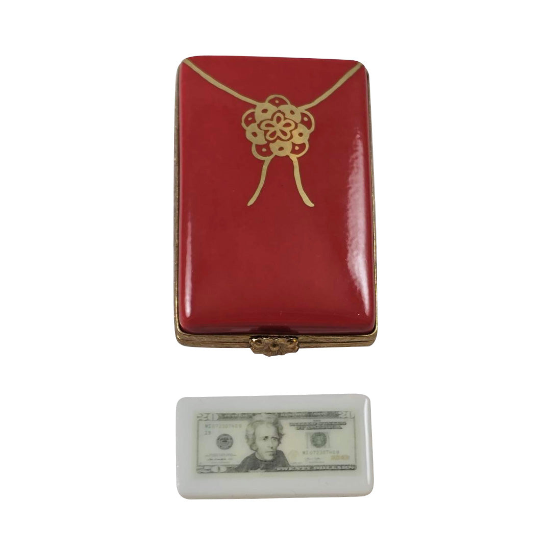 Lunar New Year Red Envelope Limoges Box - Chinese New Year Money Gift Holder for Good Luck - Perfect for Holiday Gifting, Wedding Favors & Collectible Keepsakes