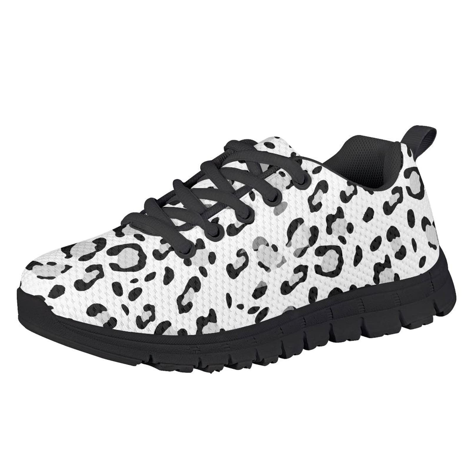 Girls Leopard Print Running Shoes - Lightweight Comfortable Kids Sneakers for Walking, Tennis & Play | Animal Skin Design | Perfect Gift for Active Girls | Ideal for School, Sports & Outdoor Activities