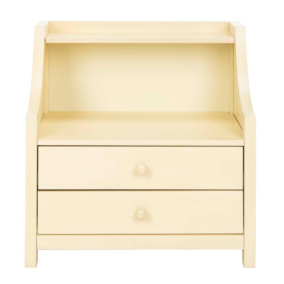 Safavieh Ellie 2-Drawer Nightstand - White Wood Bedside Table for Bedroom Furniture | Perfect for Master Bedroom, Guest Room & Apartment Decor