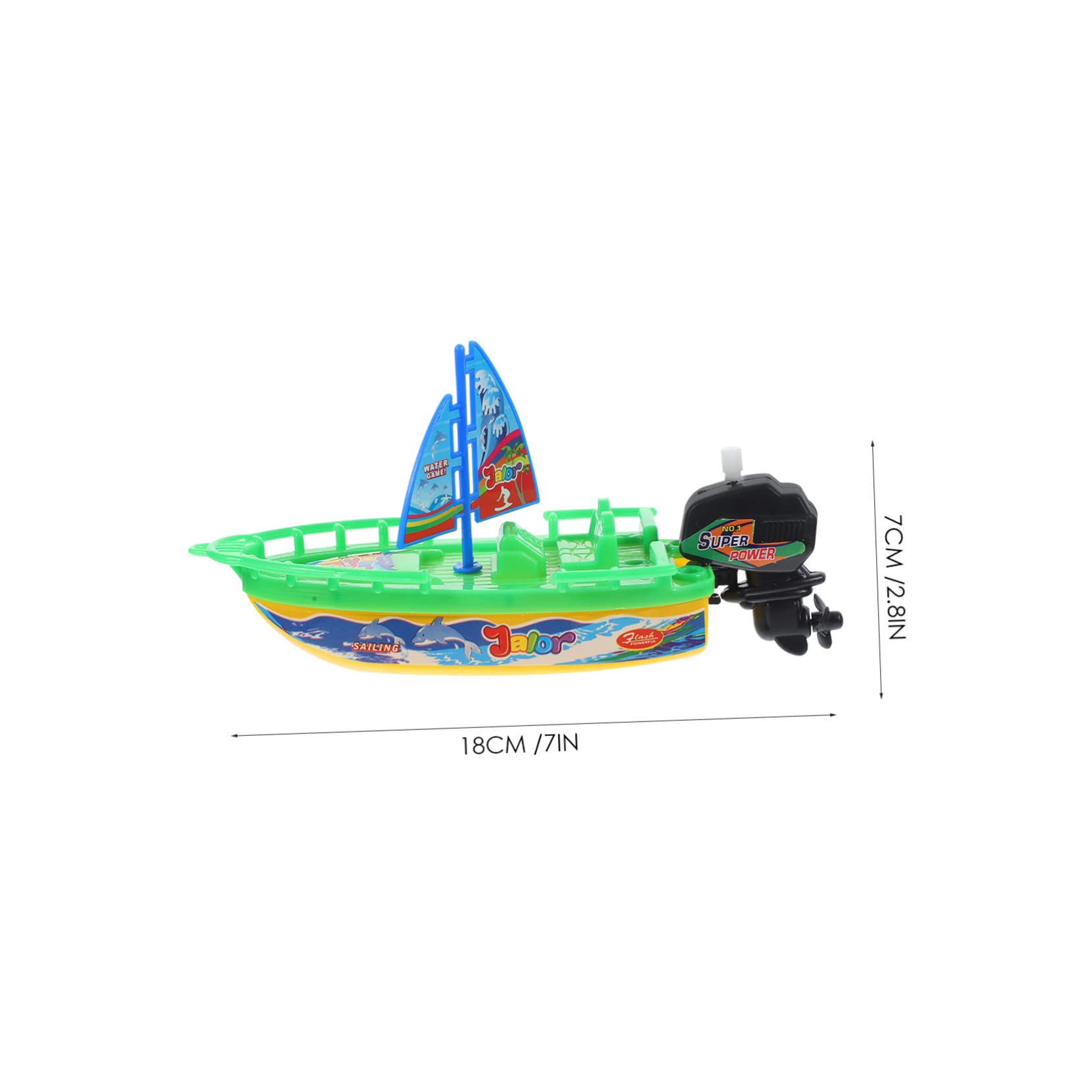 HAWILLOSCH 3-Piece Clockwork Boat Toy Set - Wind-Up Speedboat, Submarine & Bathtub Toys for Kids - Durable Plastic Bath Time Fun (Perfect for Pool, Bathtub & Outdoor Water Play)