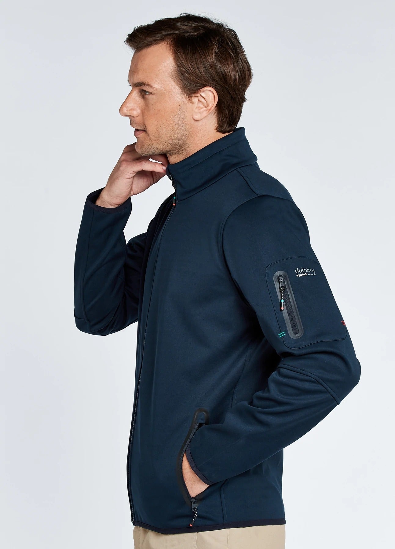 DUBARRY Ibiza Softshell Jacket for Men & Women - Waterproof Windbreaker with Fleece Lining, Navy Blue - Perfect for Hiking, Camping & Outdoor Activities
