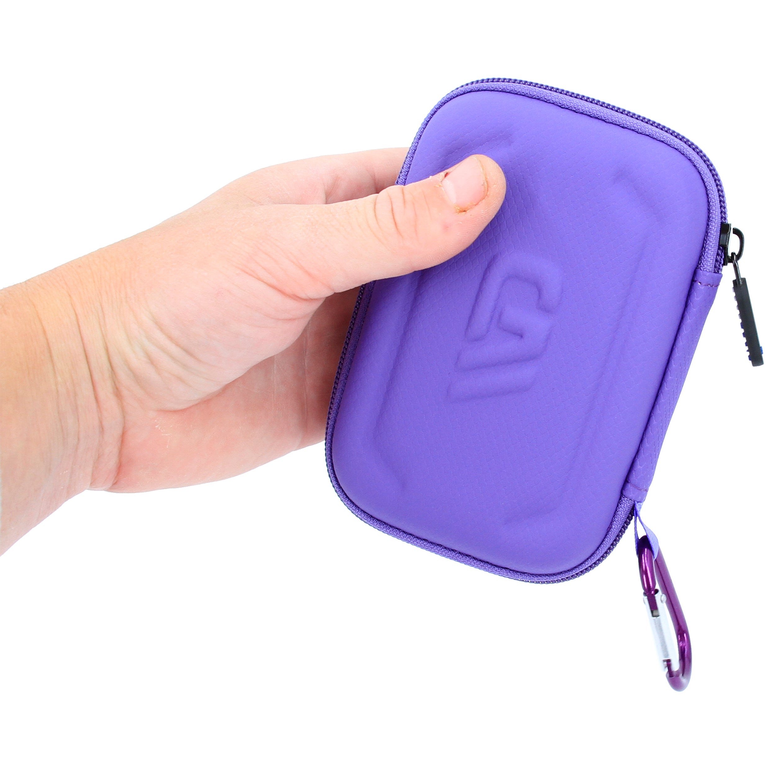 CASEMATIX Protective Carry Case for Moonbird & Moonbuddy Meditation Device - Includes USB-C Cable & Purple Storage Pouch | Perfect for Travel, Yoga, and Mindfulness Practice
